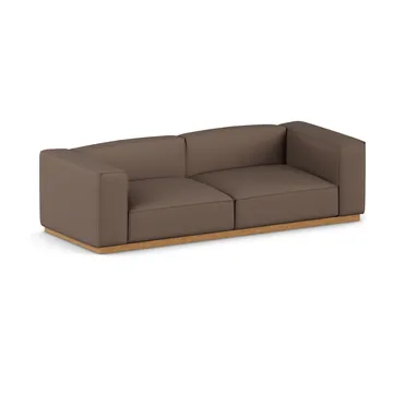 Bergsdal sofa - Jump brown 1955-Oak-stained ash, 3-seater - 1898