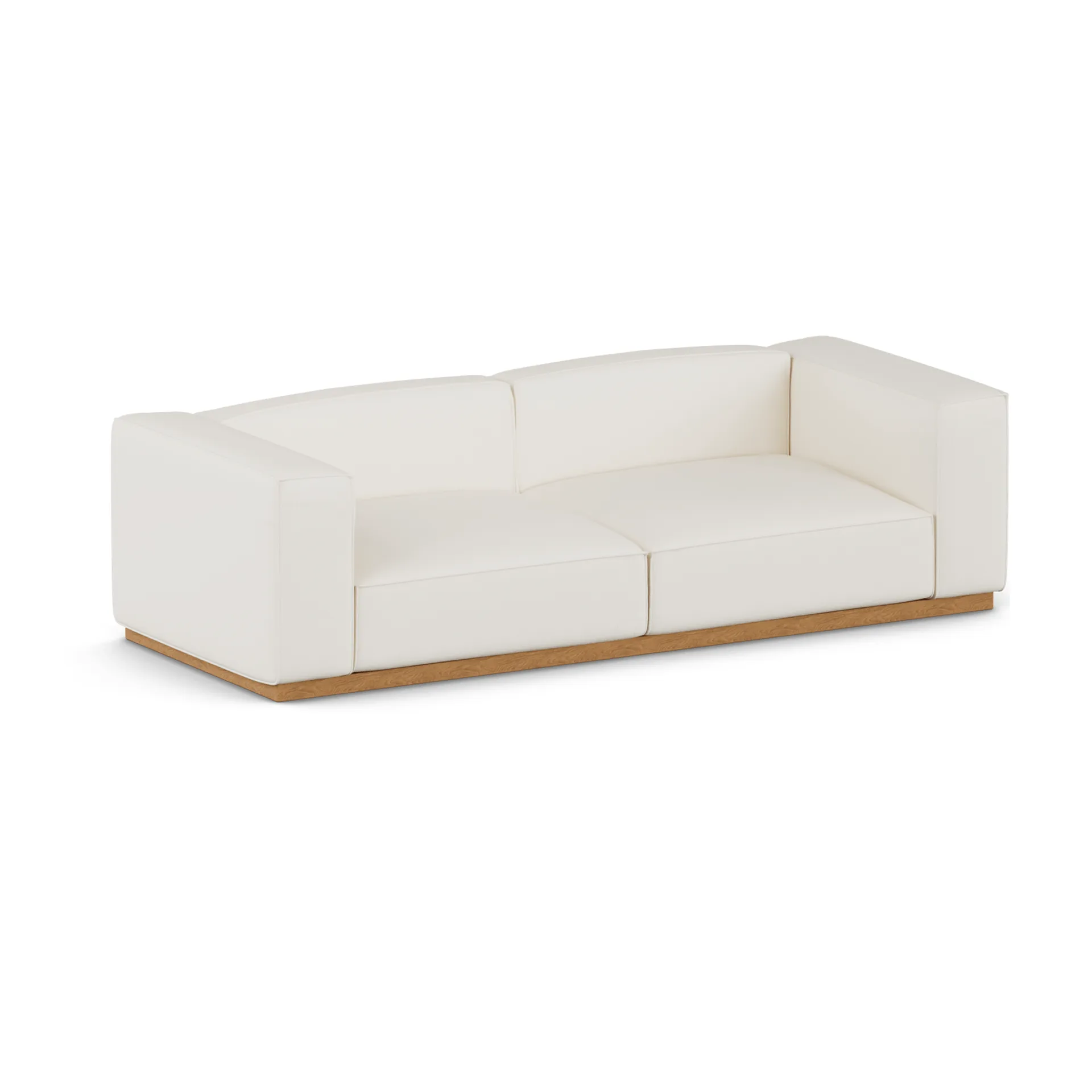 Bergsdal sofa, Jump offwhite 1954-Oak-stained ash, 3-seater 1898