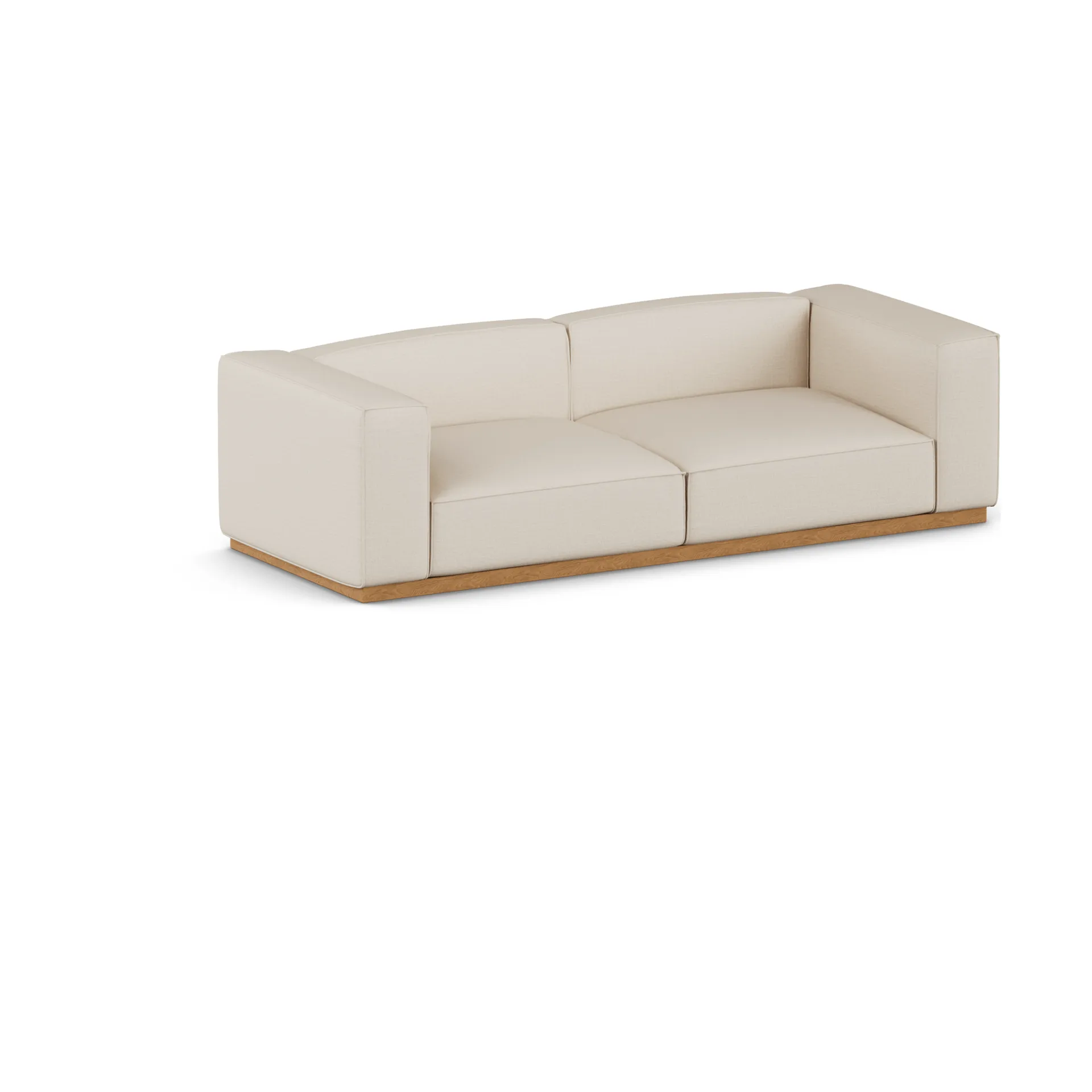 Bergsdal sofa, Same Beige 6670-oak stained, 3 seater sofa 1898