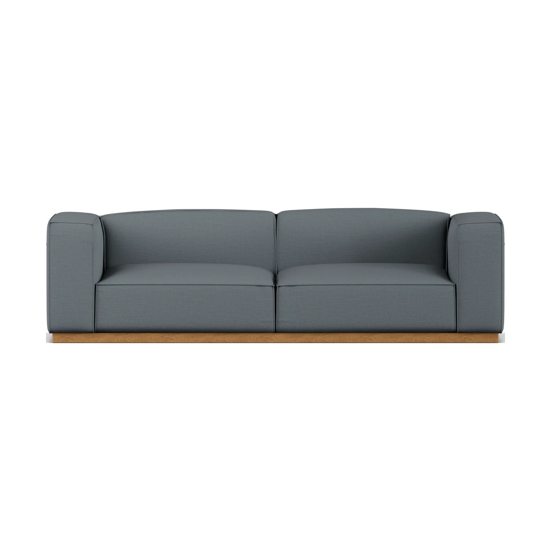 Bergsdal sofa, Same Blue 6678-oak stained, 3 seater sofa 1898