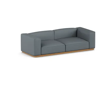 Bergsdal sofa - Same Blue 6678-oak stained, 3 seater sofa - 1898