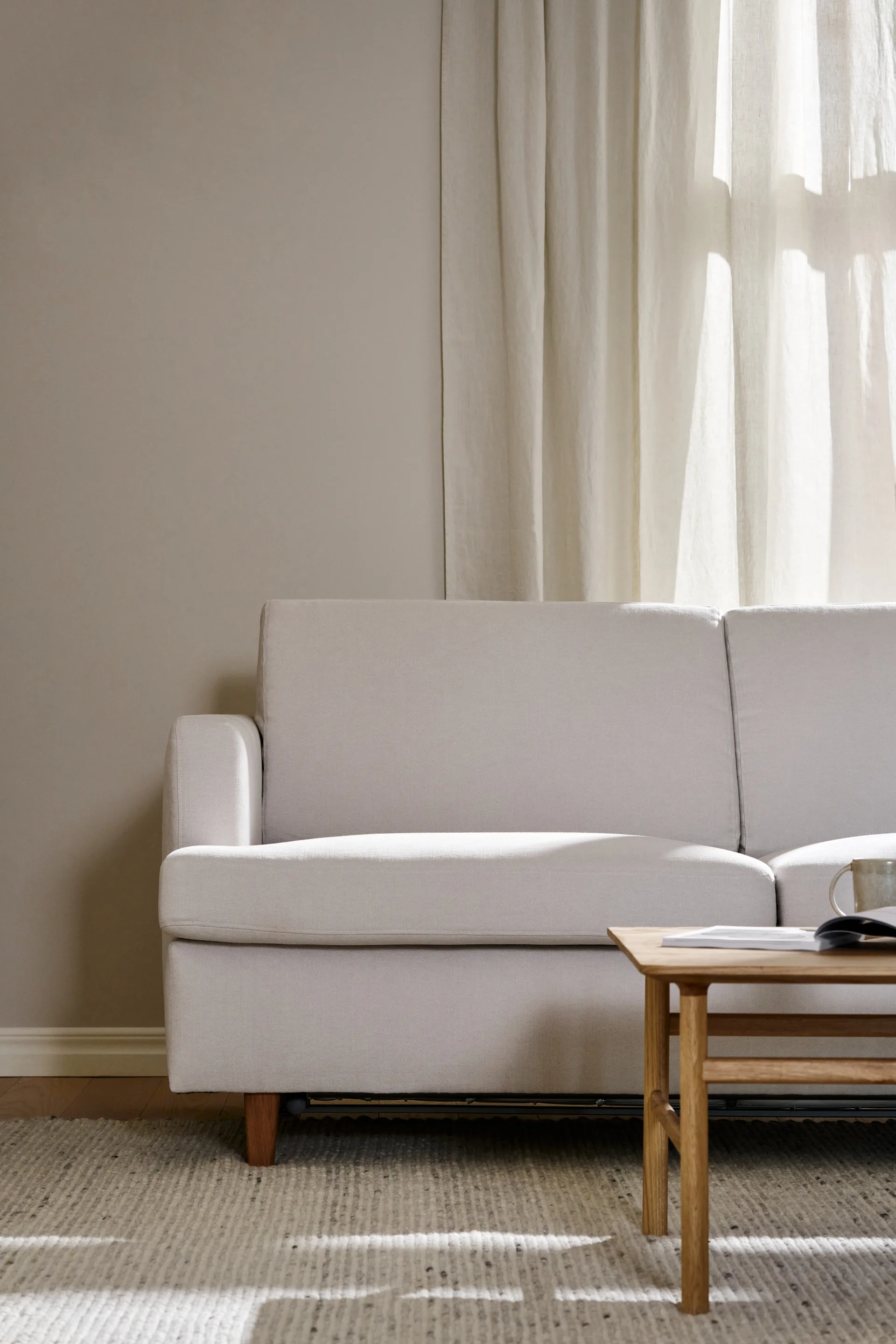 Binga 2-seater sofa bed, Oslo Nature 1540-dark-stained ash 1898