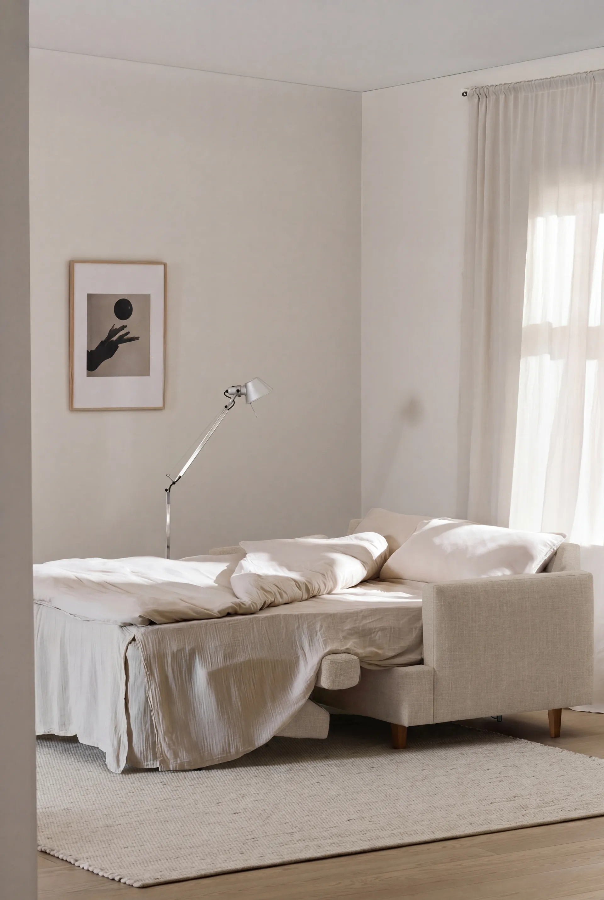 Binga 2-seater sofa bed, Same Beige 6670-dark-stained ash 1898