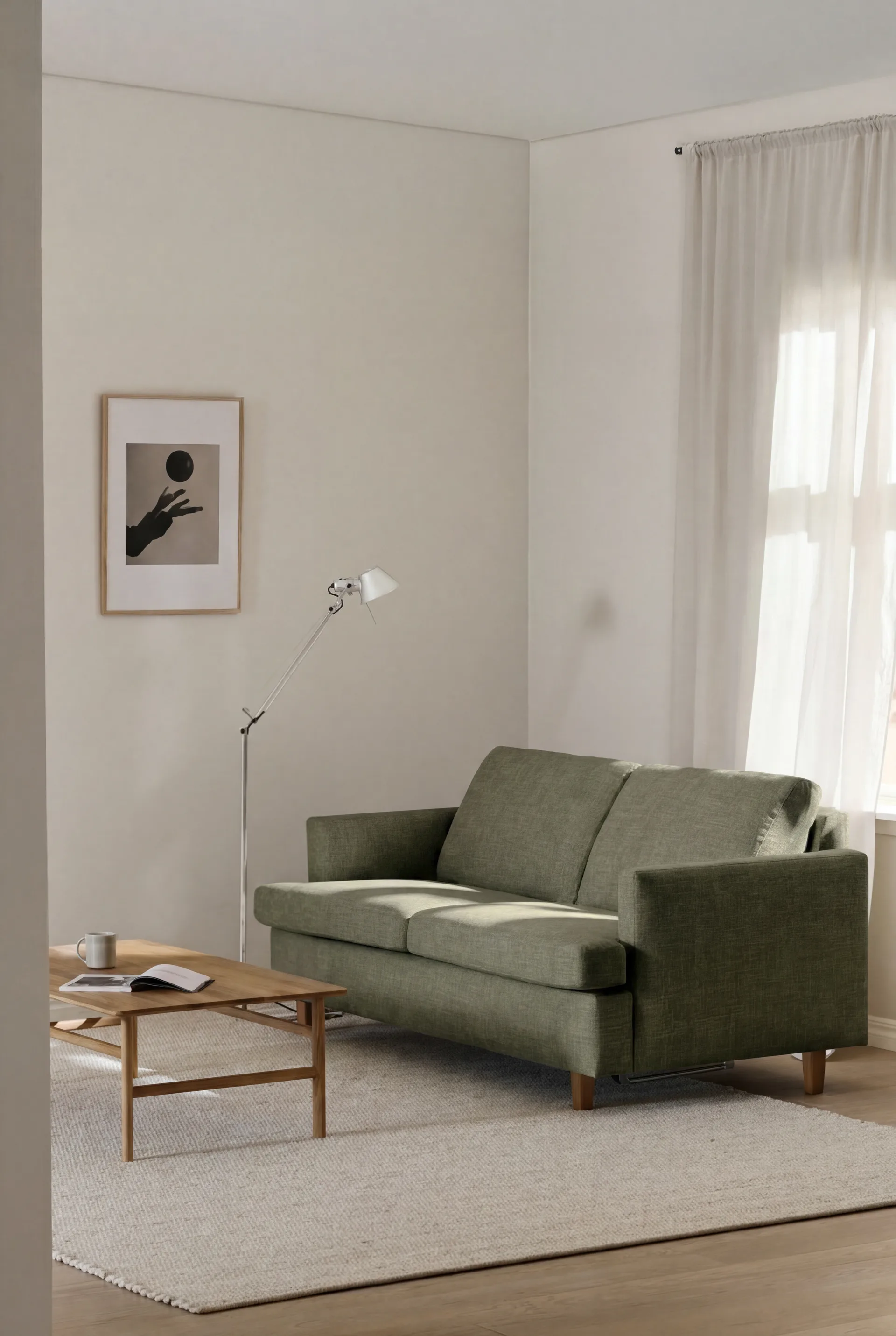 Binga 2-seater sofa bed, Same Forest 6677-dark-stained ash 1898