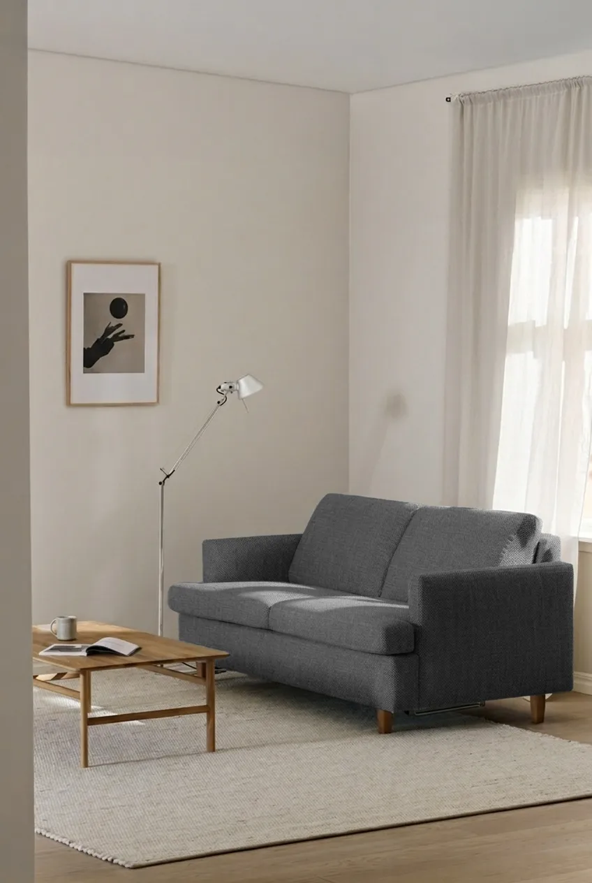 Binga 2,5-seater sofa bed, Caleido Grey 1240-dark-stained ash 1898