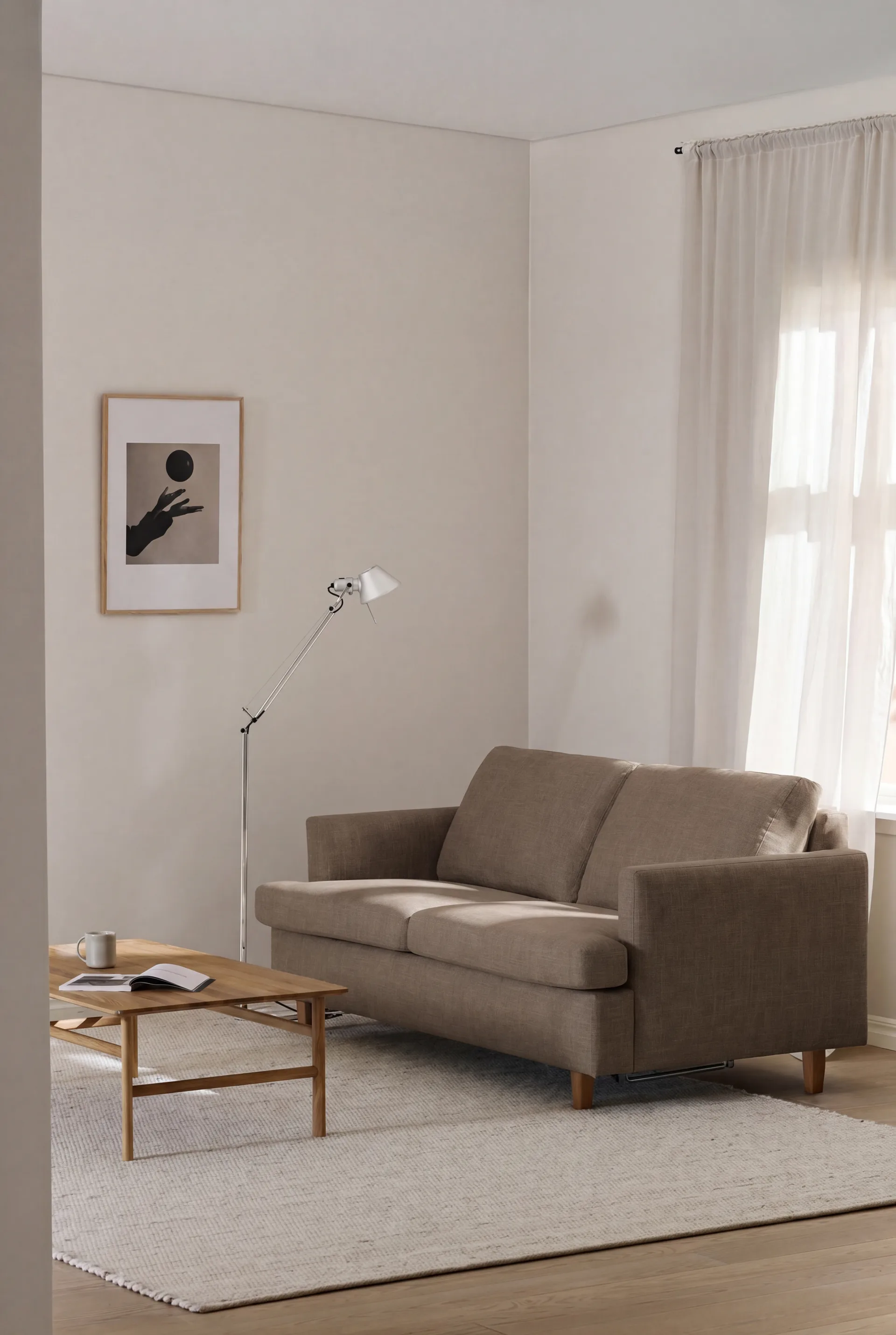 Binga 2,5-seater sofa bed, Same Mole 6674-dark-stained ash 1898