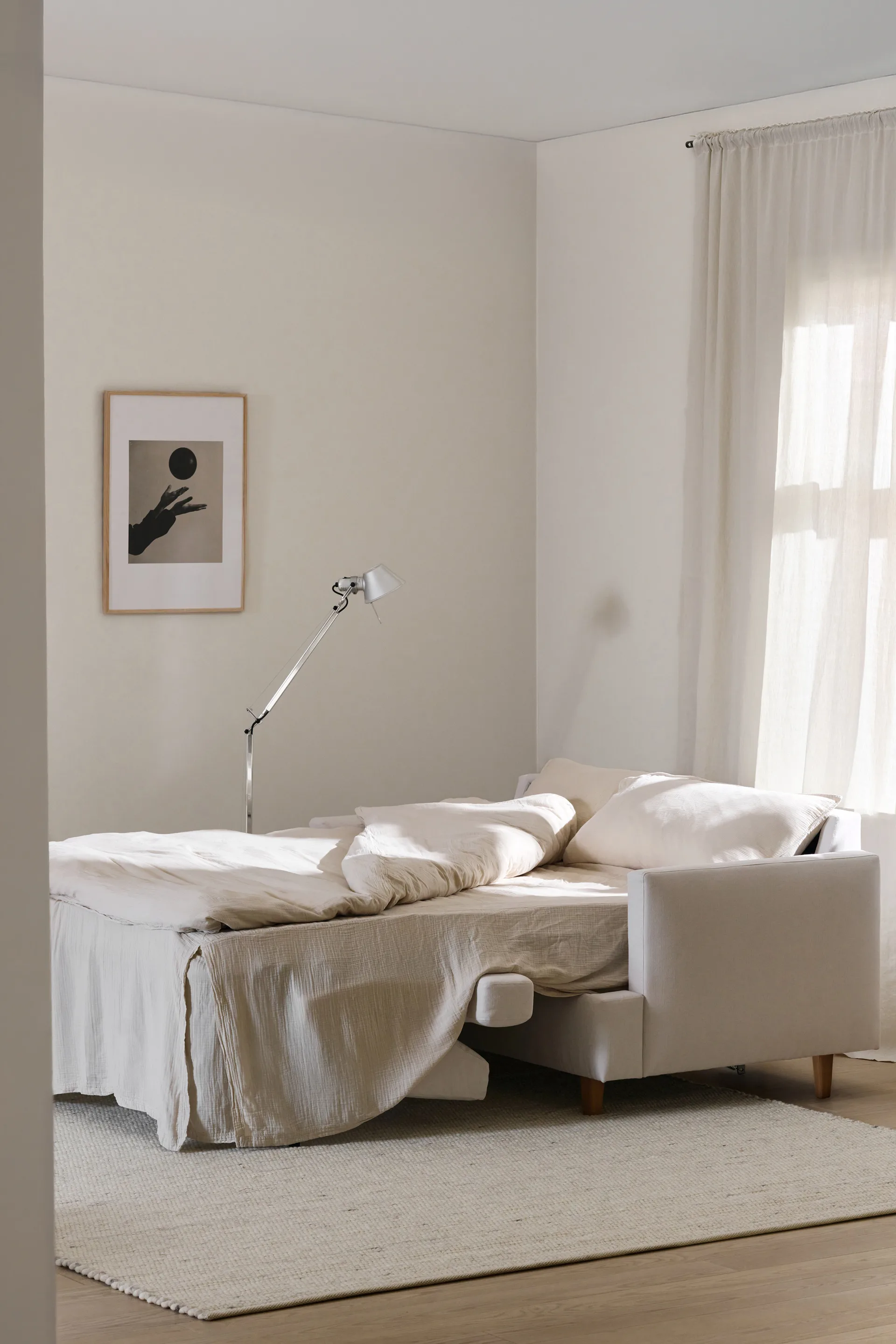 Binga 2,5-seater sofa bed, Same Ochre 6676-oak-stained ash 1898
