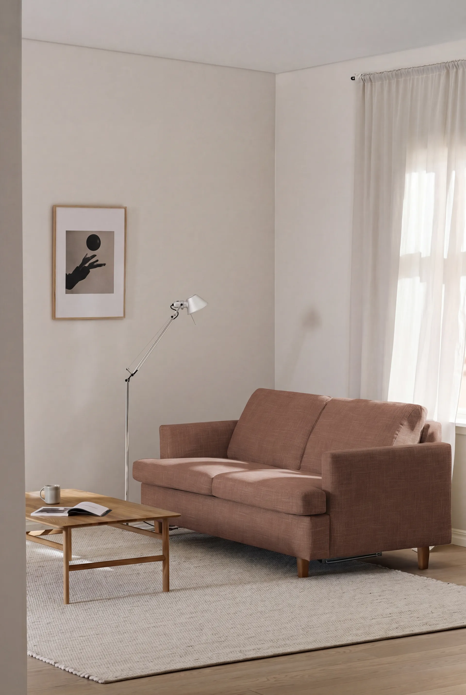 Binga 2,5-seater sofa bed, Same Rust 6675-dark-stained ash 1898