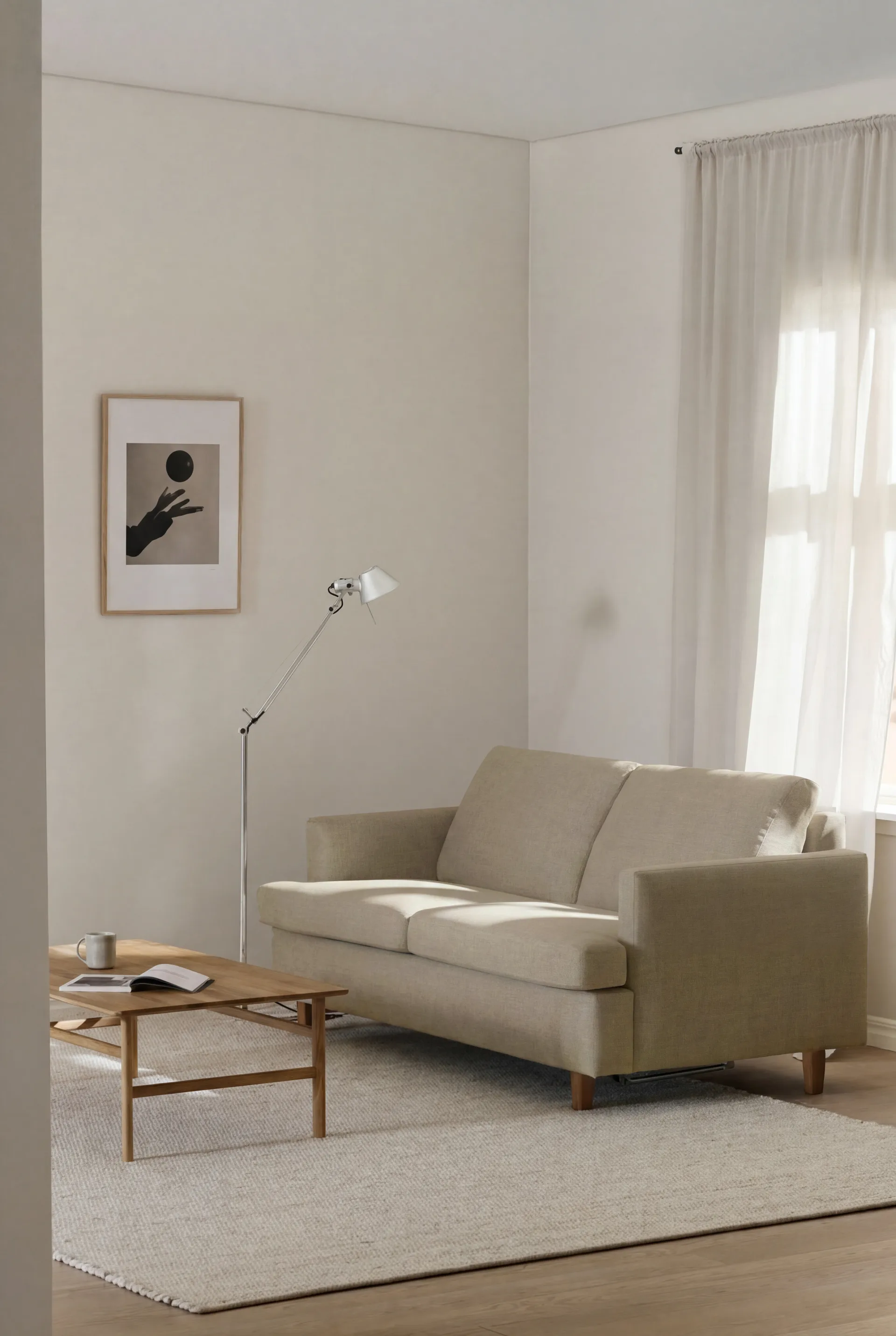 Binga 2,5-seater sofa bed, Same Sand 6672-dark-stained ash 1898