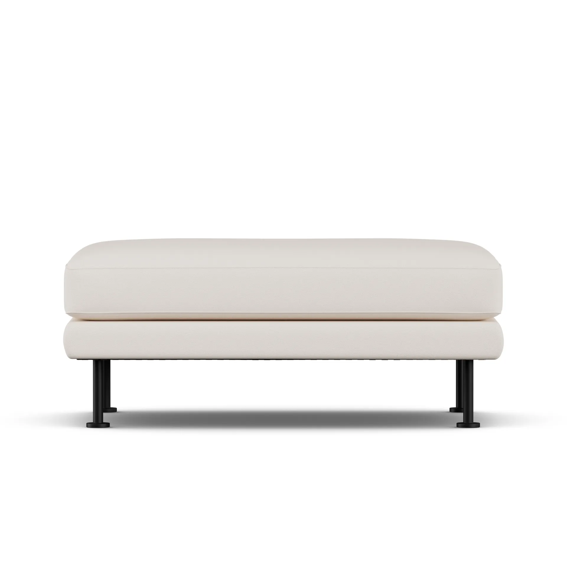 Bredhult footstool, Caleido Beige 9600-black steel 1898