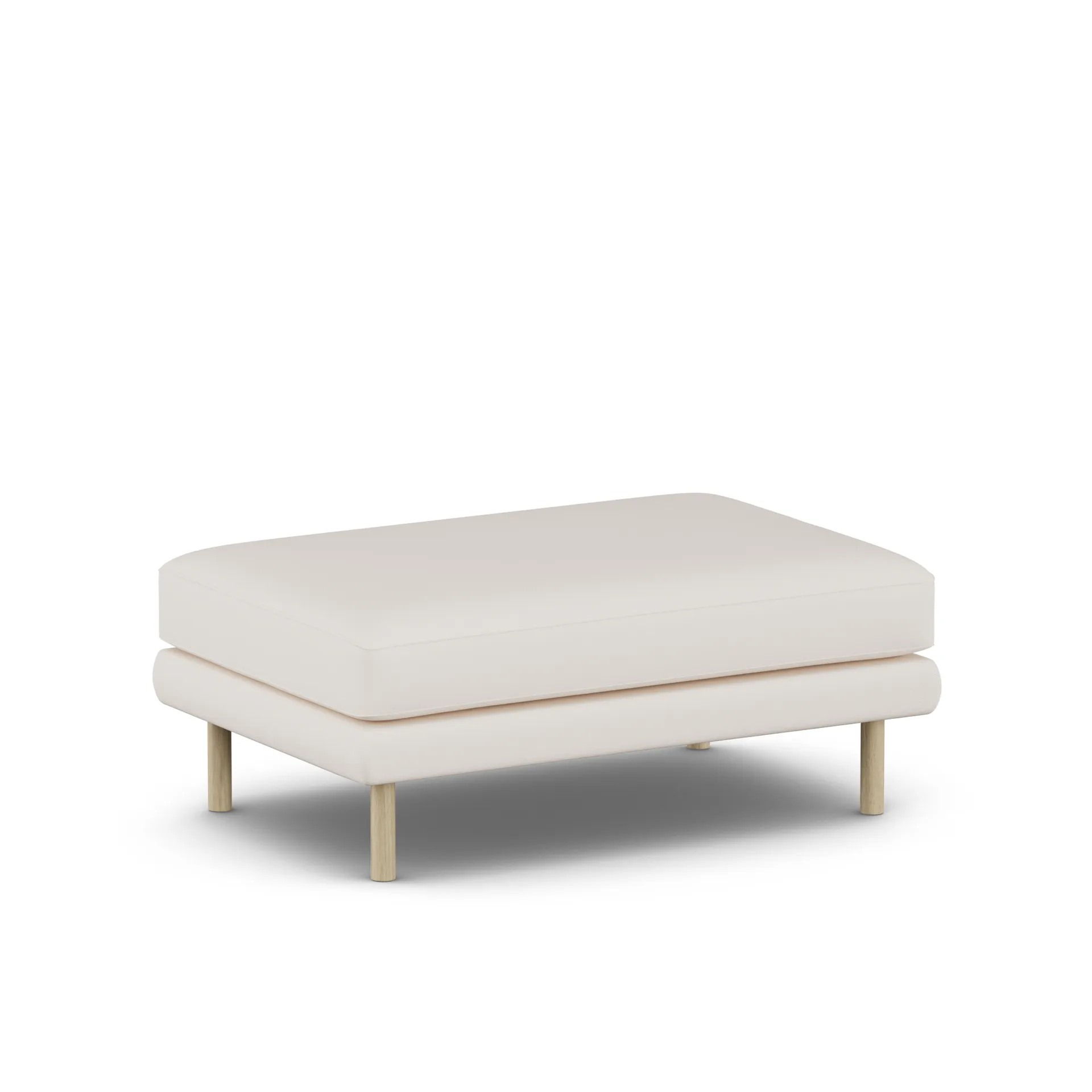 Bredhult footstool, Caleido Beige 9600-white-oiled oak 1898