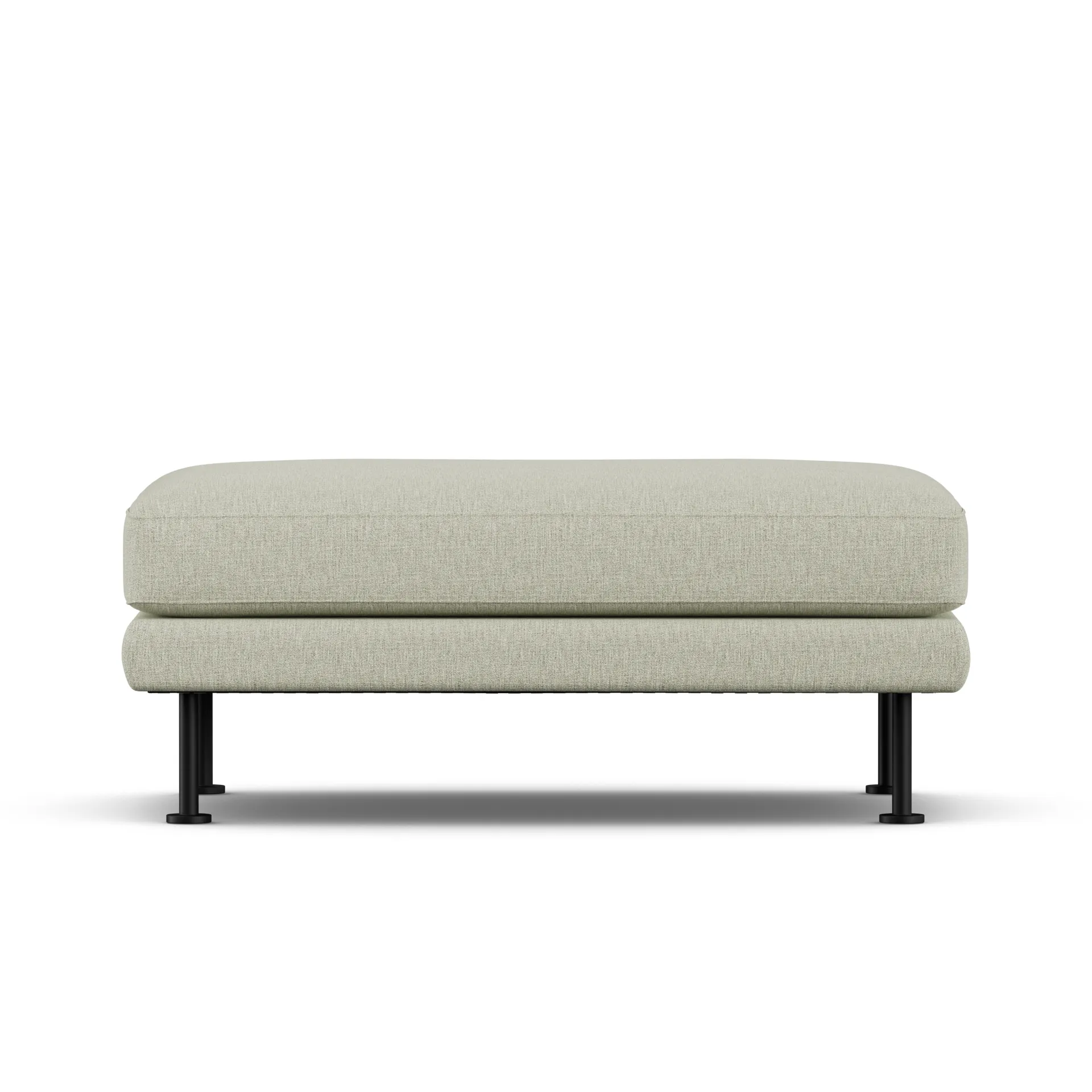 Bredhult footstool, Luiza Beige 3981-black steel 1898