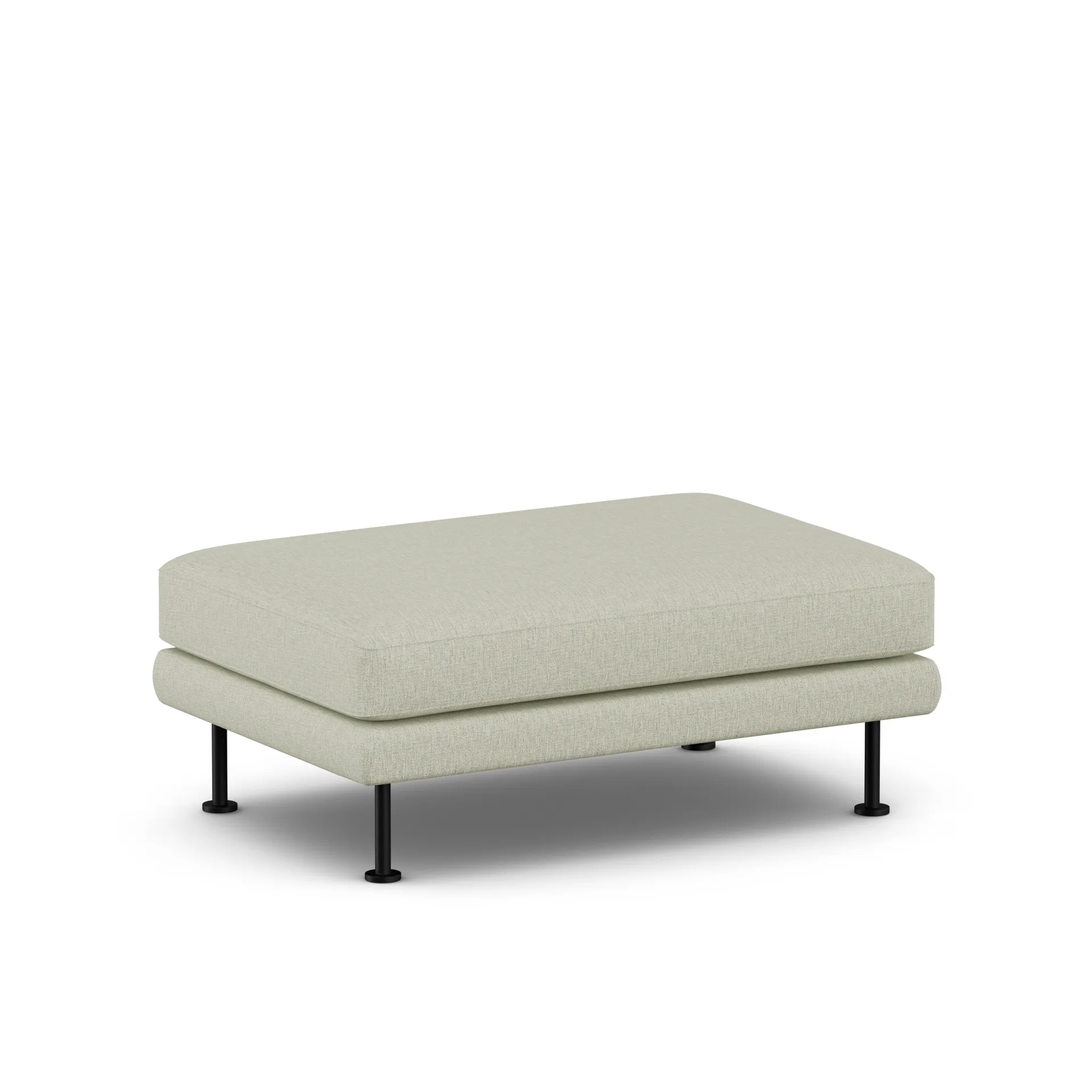 Bredhult footstool, Luiza Beige 3981-black steel 1898