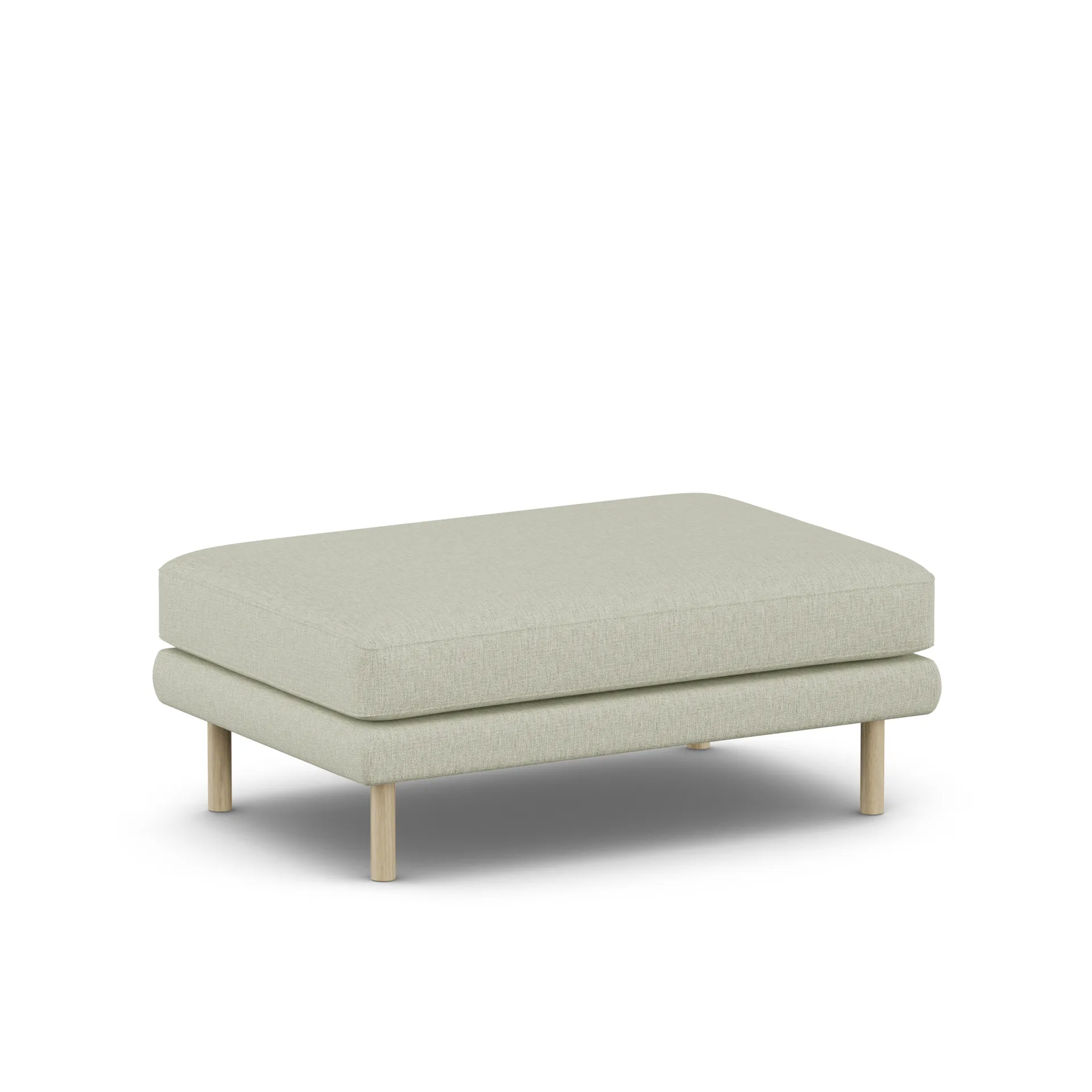 Bredhult footstool, Luiza Beige 3981-white-oiled oak 1898