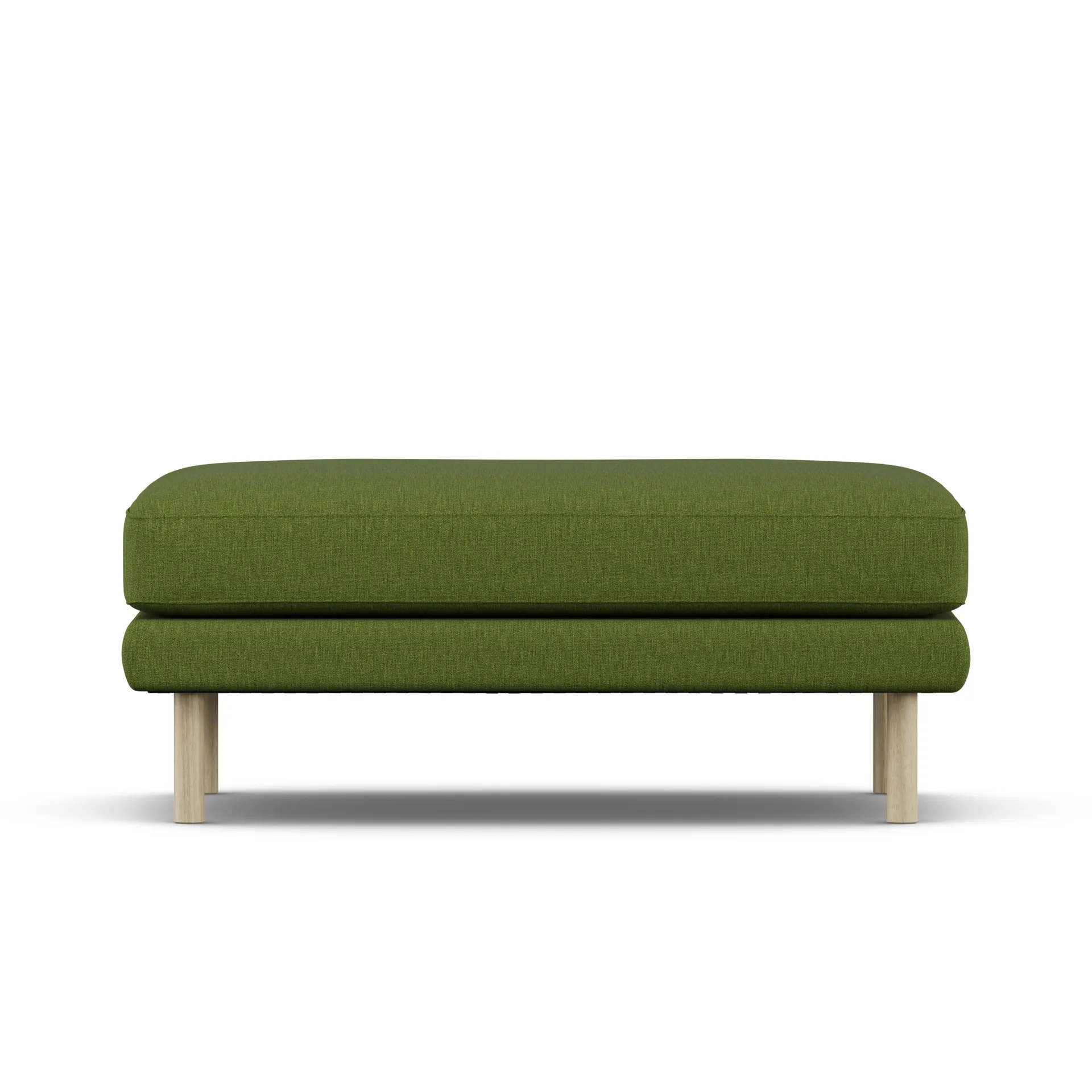Bredhult footstool, Luiza Green 3975-white-oiled oak 1898
