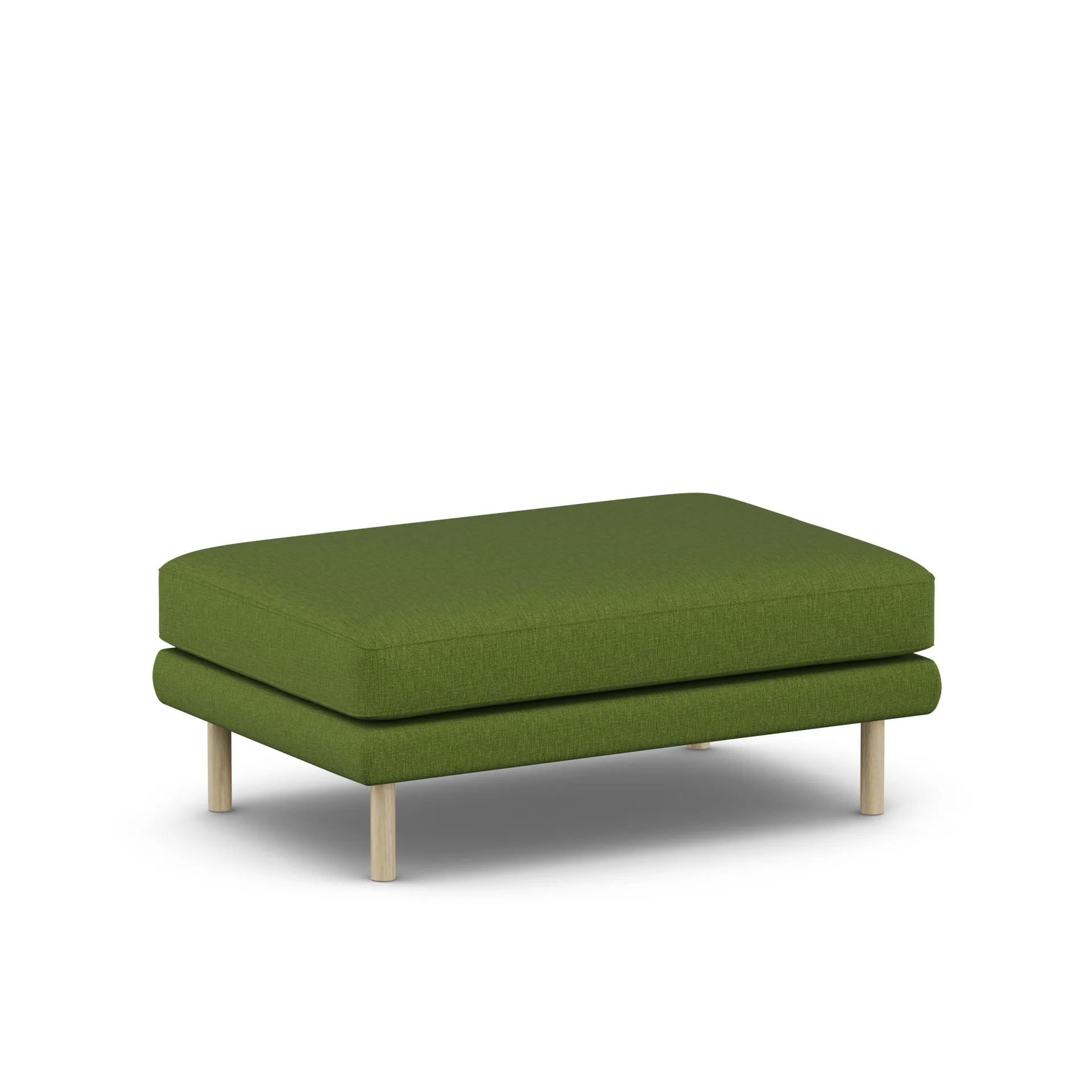 Bredhult footstool, Luiza Green 3975-white-oiled oak 1898