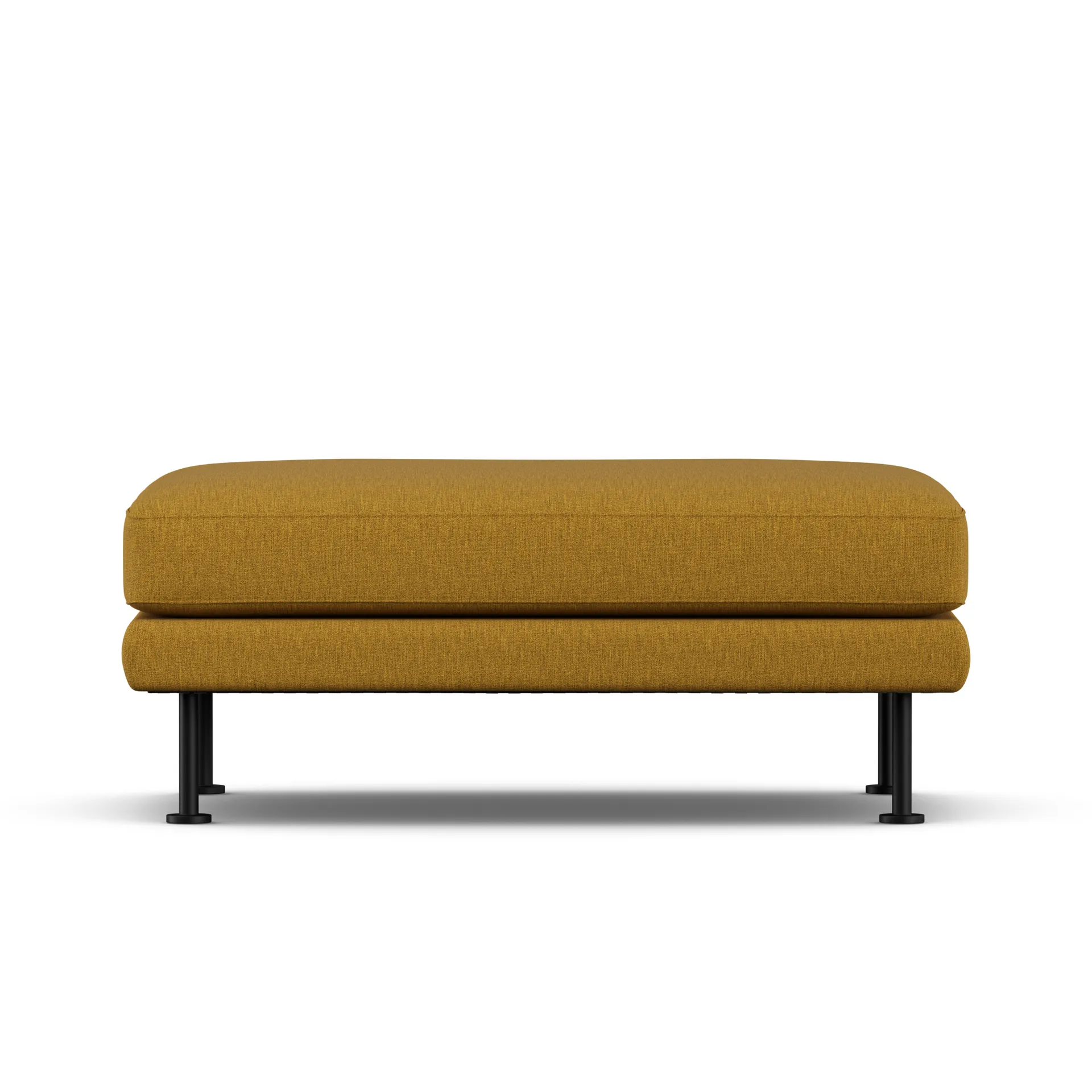 Bredhult footstool, Luiza Mustard 3972-black steel 1898