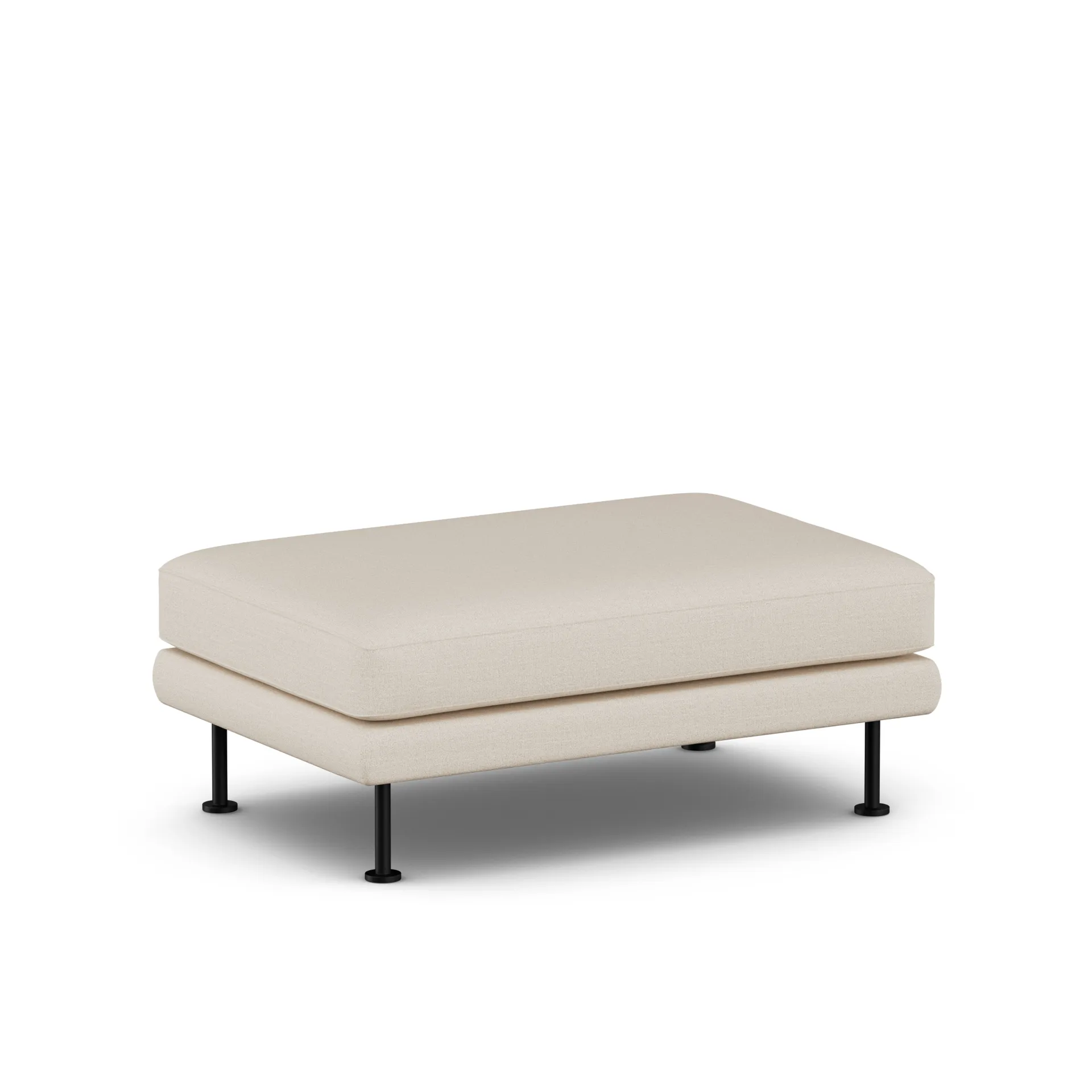 Bredhult footstool, Same Beige 6670-black steel 1898