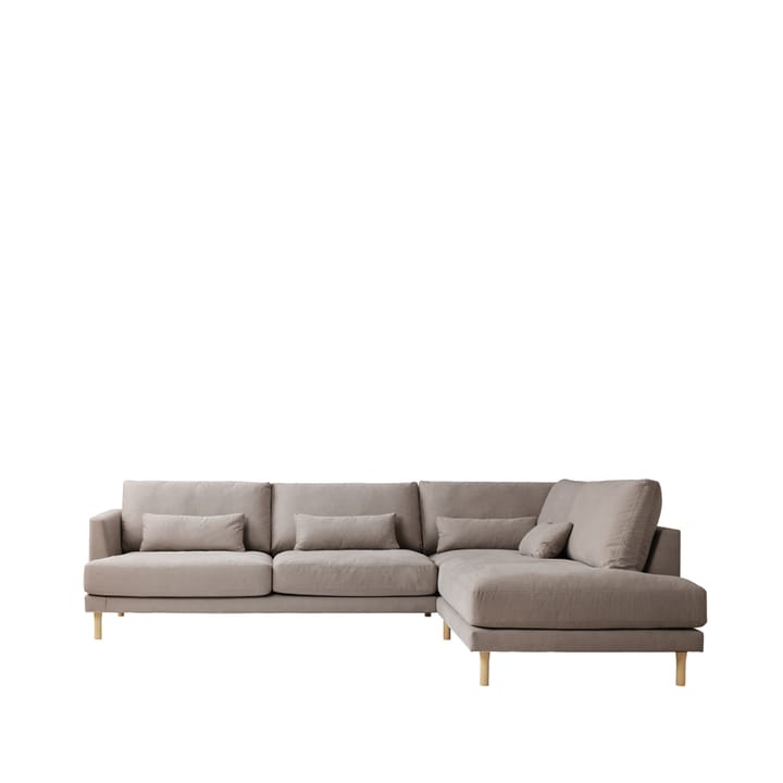 Bredhult modul sofa A1 - Fabric alaska 0168 stone. White oiled oak legs - 1898