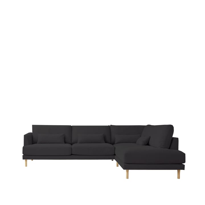 Bredhult modul sofa A1, Fabric alaska 0191 anthracite. White oiled oak legs 1898