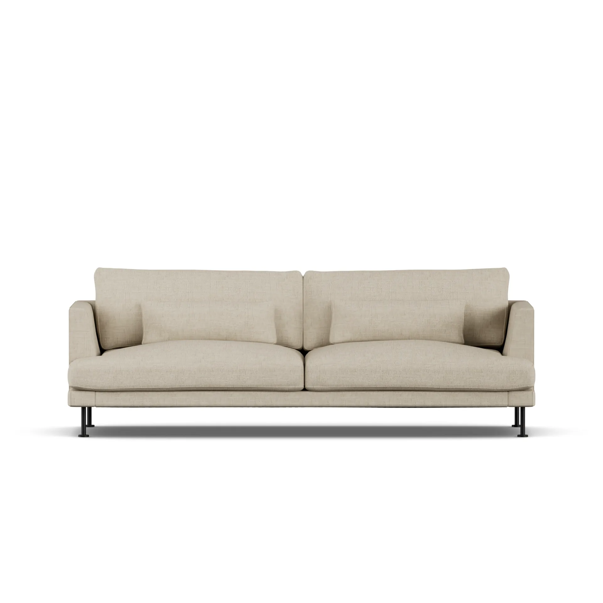 Bredhult sofa, Bern Beige 0341-black steel, 3-seater 1898