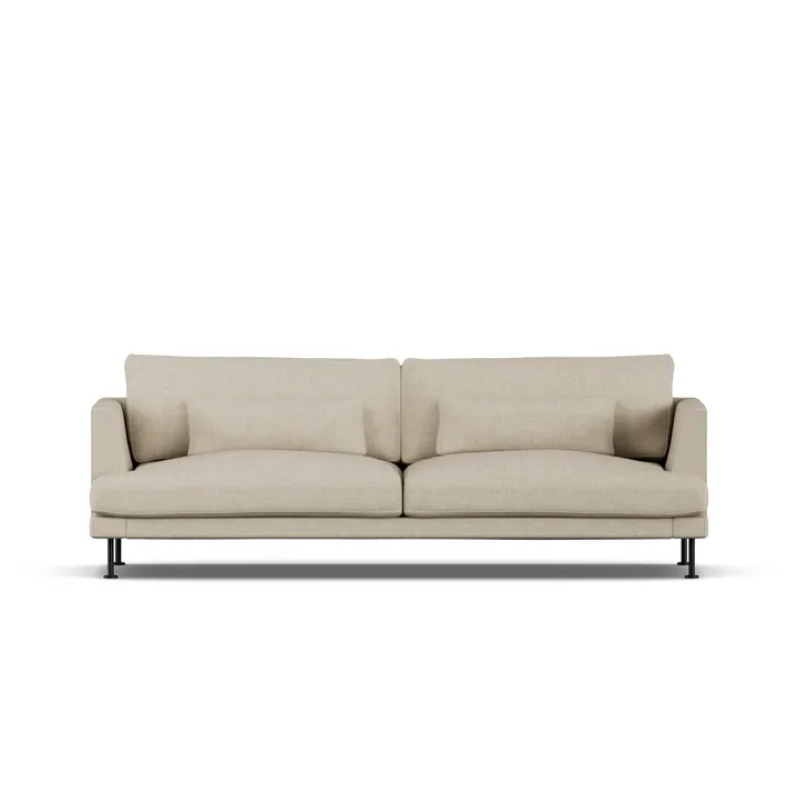 Bredhult sofa - Bern Beige 0341-black steel, 3-seater - 1898
