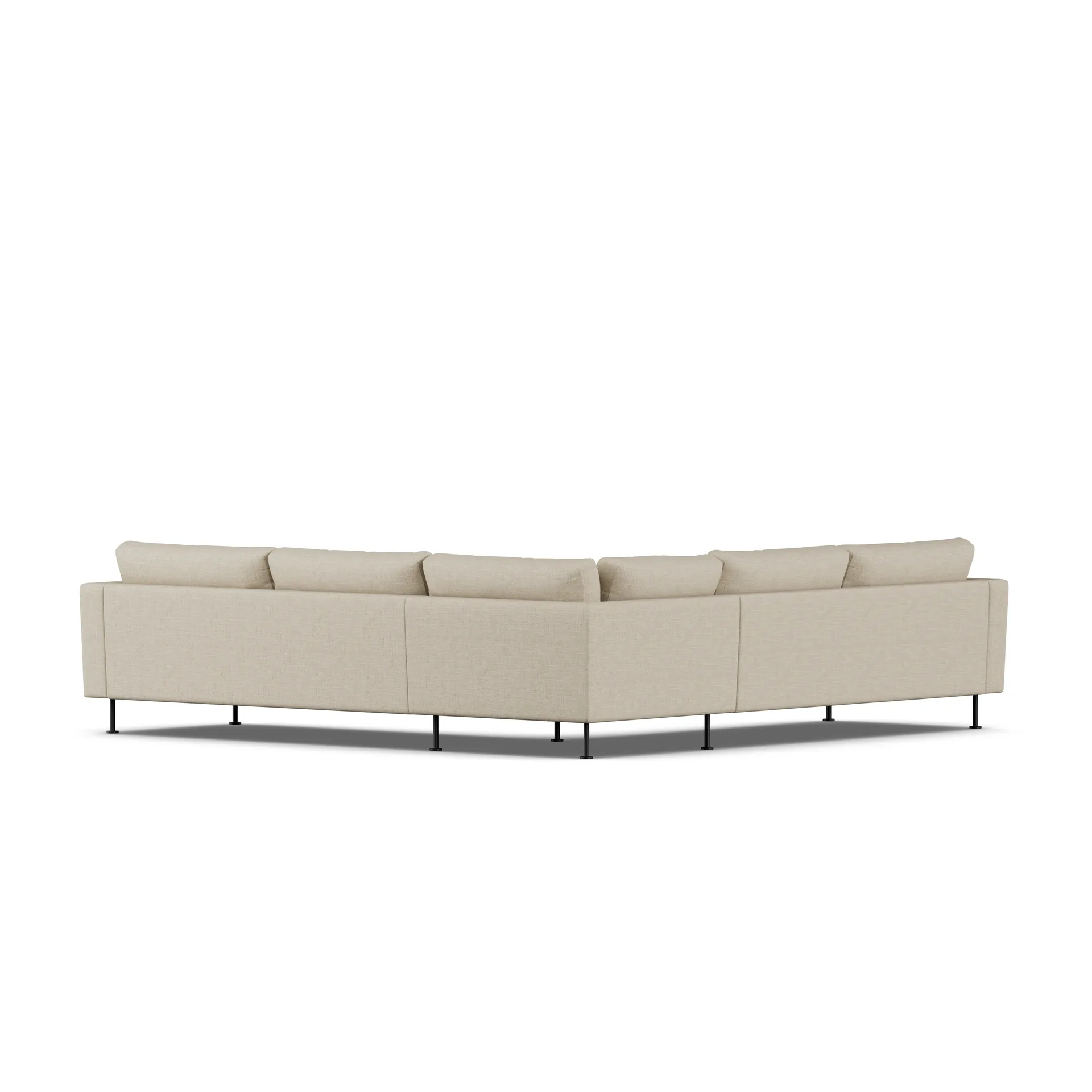 Bredhult sofa, Bern Beige 0341-black steel, corner sofa F 1898