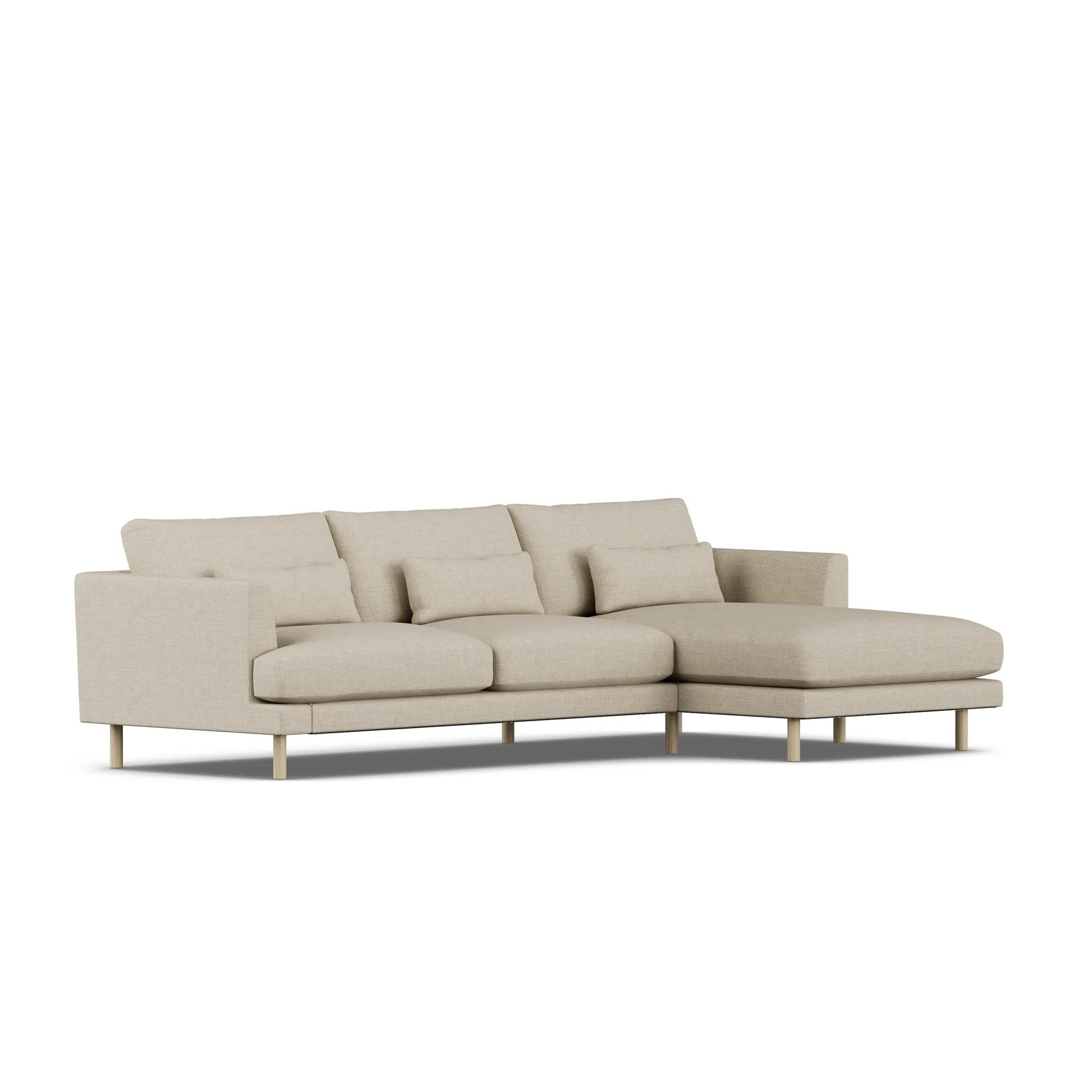 Bredhult sofa, Bern Beige 0341-white-oiled oak, 2,5-seater C1 1898