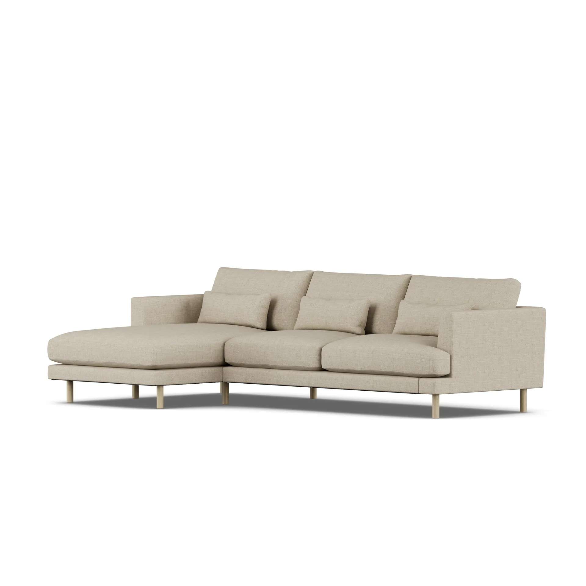 Bredhult sofa, Bern Beige 0341-white-oiled oak, 2,5-seater C2 1898