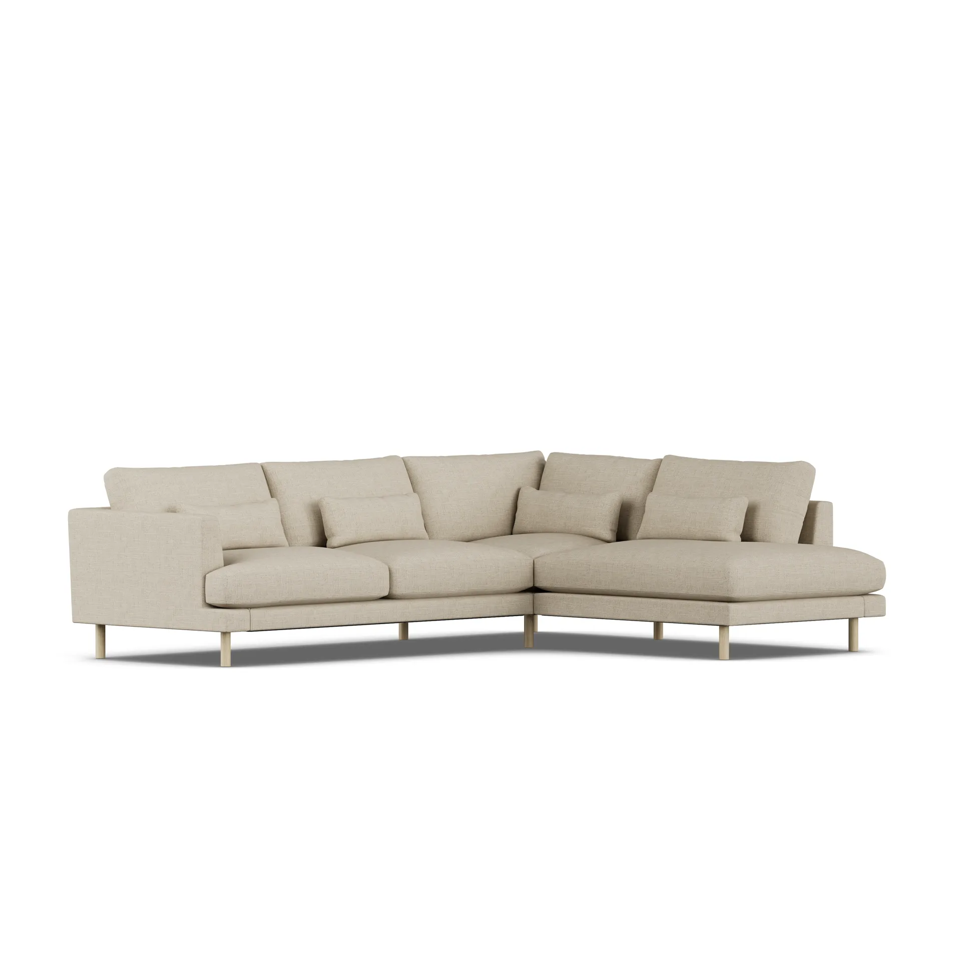 Bredhult sofa, Bern Beige 0341-white-oiled oak, 3-seater A1 1898