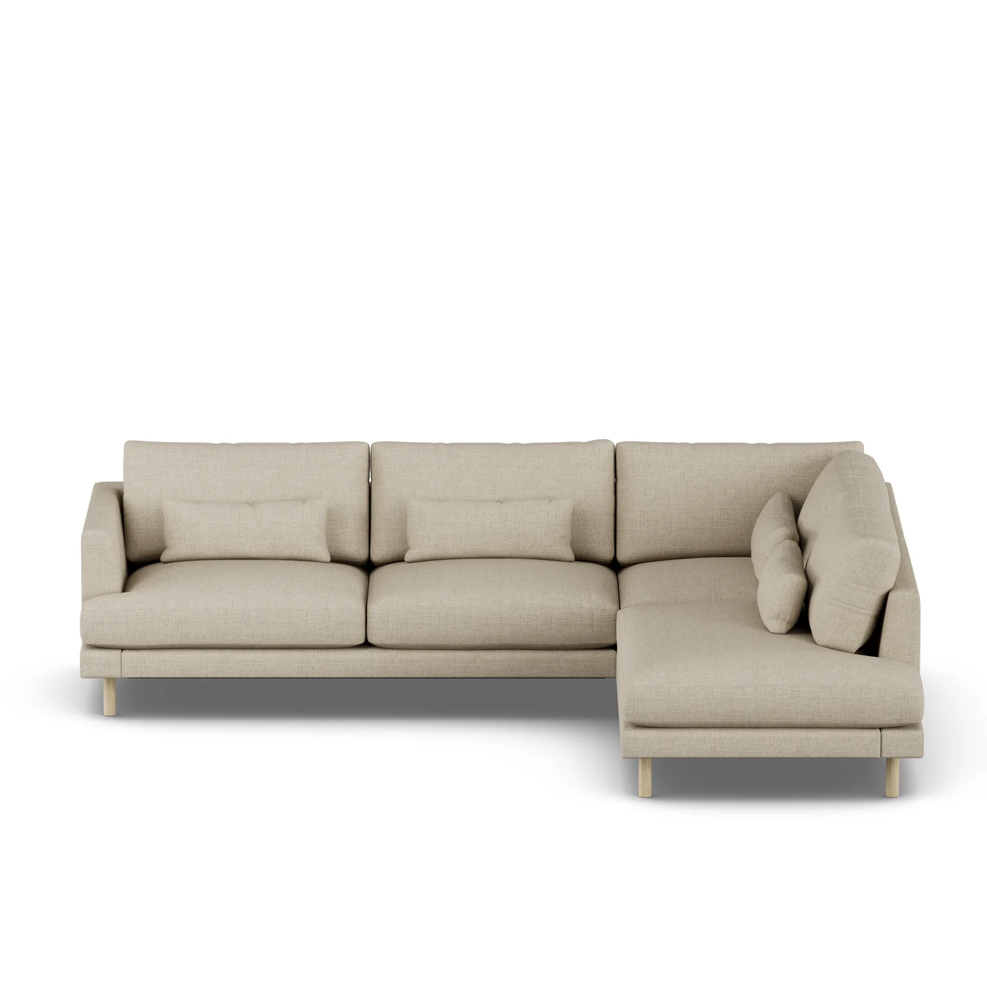 Bredhult sofa, Bern Beige 0341-white-oiled oak, 3-seater A1 1898