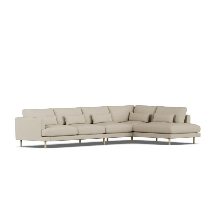 Bredhult sofa - Bern Beige 0341-white-oiled oak, 4-seater B1 - 1898