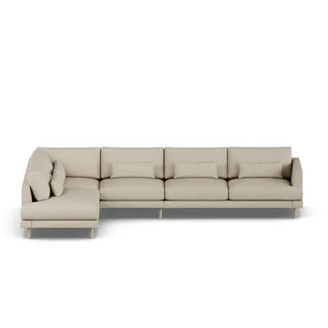 Bredhult sofa - Bern Beige 0341-white-oiled oak, 4-seater B2 - 1898