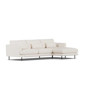 Bredhult sofa - Caleido Beige 9600-black steel, 2,5-seater C1 - 1898