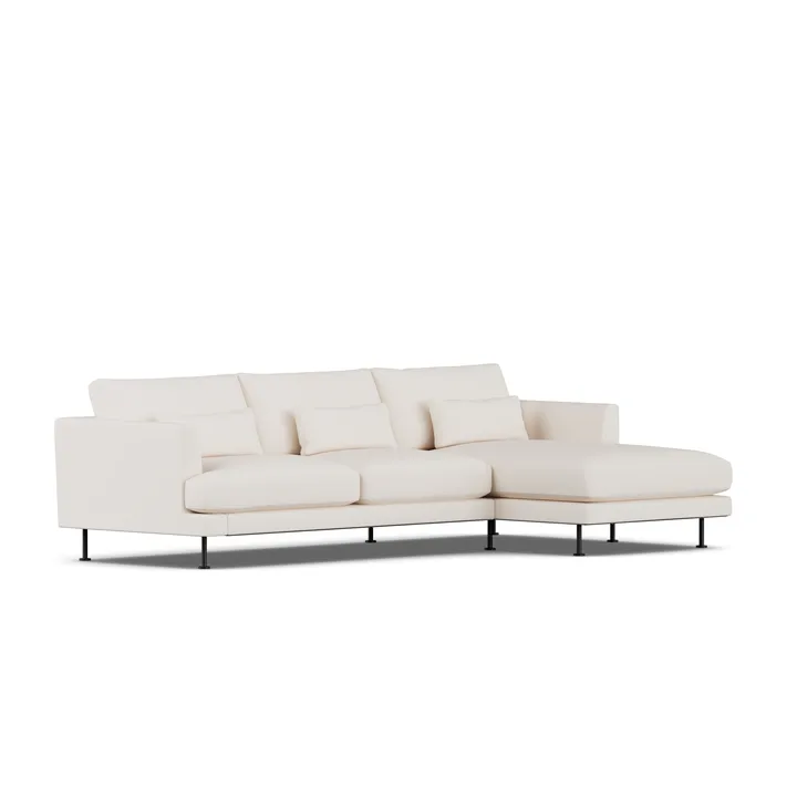 Bredhult sofa - Caleido Beige 9600-black steel, 2,5-seater C1 - 1898
