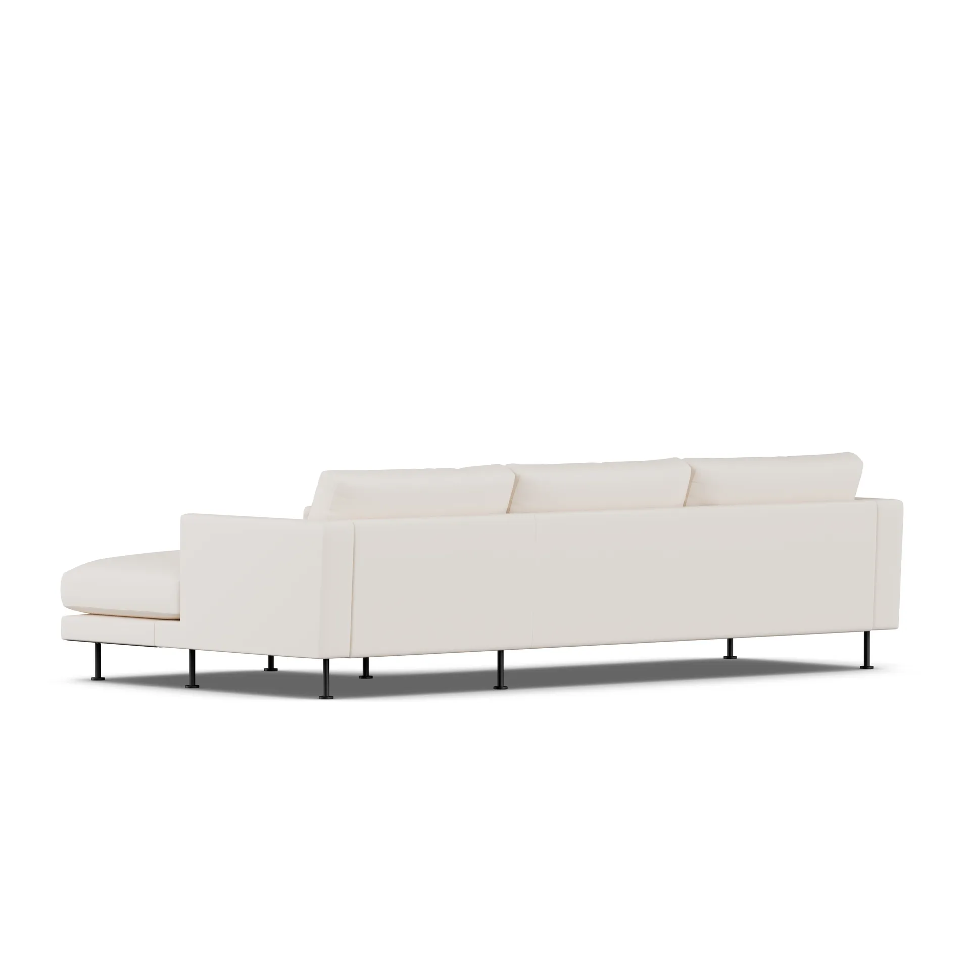 Bredhult sofa, Caleido Beige 9600-black steel, 2,5-seater C1 1898