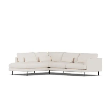 Bredhult sofa - Caleido Beige 9600-black steel, 3-seater A2 - 1898