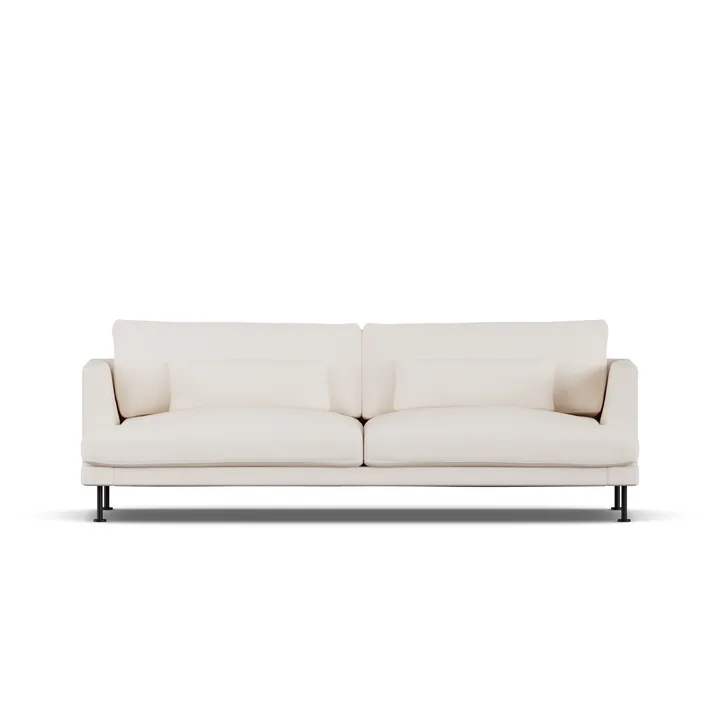 Bredhult sofa - Caleido Beige 9600-black steel, 3-seater - 1898