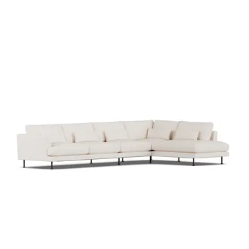 Bredhult sofa - Caleido Beige 9600-black steel, 4-seater B1 - 1898