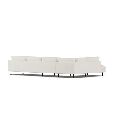 Bredhult sofa - Caleido Beige 9600-black steel, 4-seater B2 - 1898