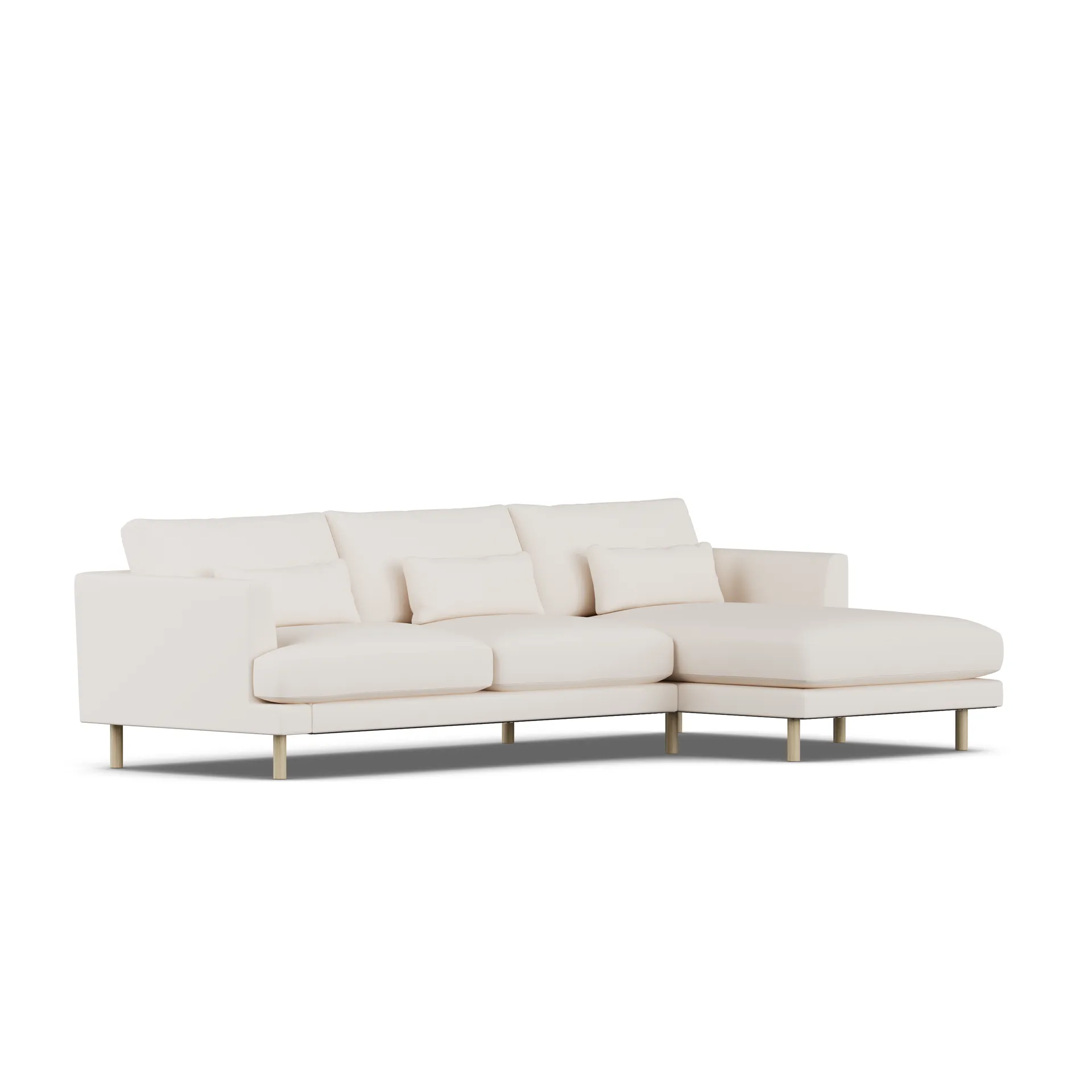 Bredhult sofa, Caleido Beige 9600-white-oiled oak, 2,5-seater C1 1898