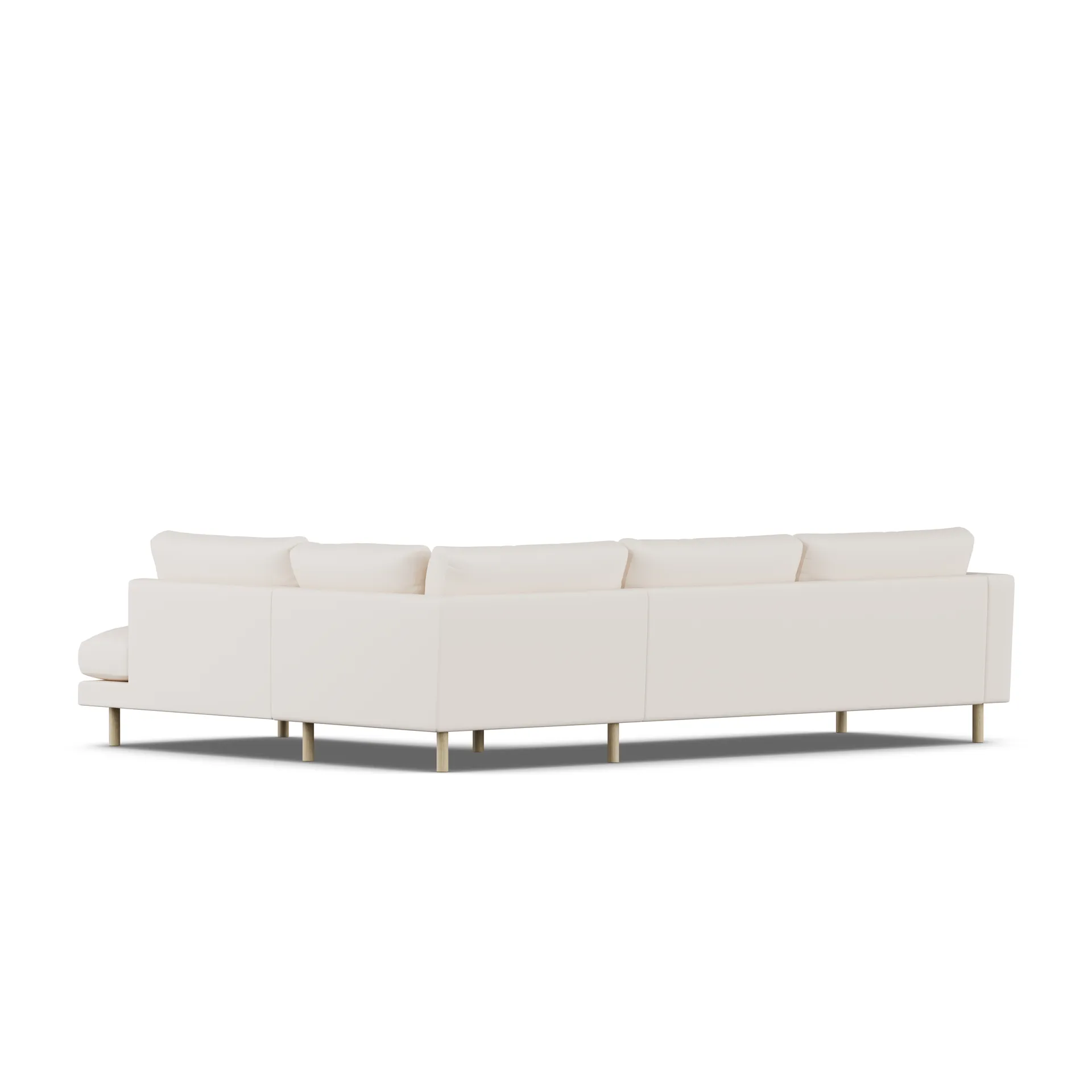 Bredhult sofa, Caleido Beige 9600-white-oiled oak, 3-seater A1 1898