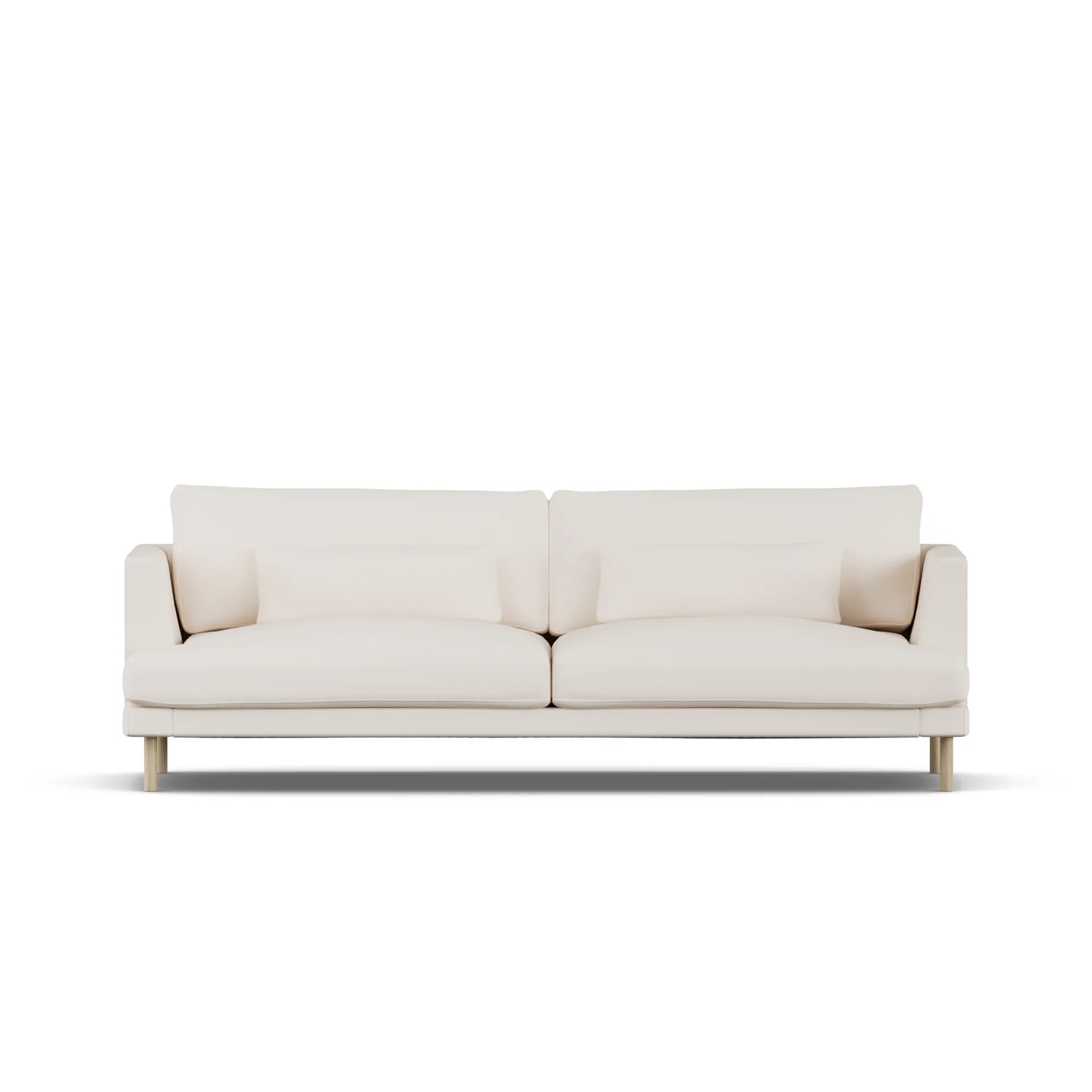 Bredhult sofa, Caleido Beige 9600-white-oiled oak, 3-seater 1898