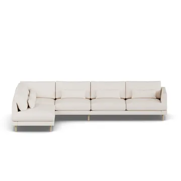 Bredhult sofa - Caleido Beige 9600-white-oiled oak, 4-seater B2 - 1898