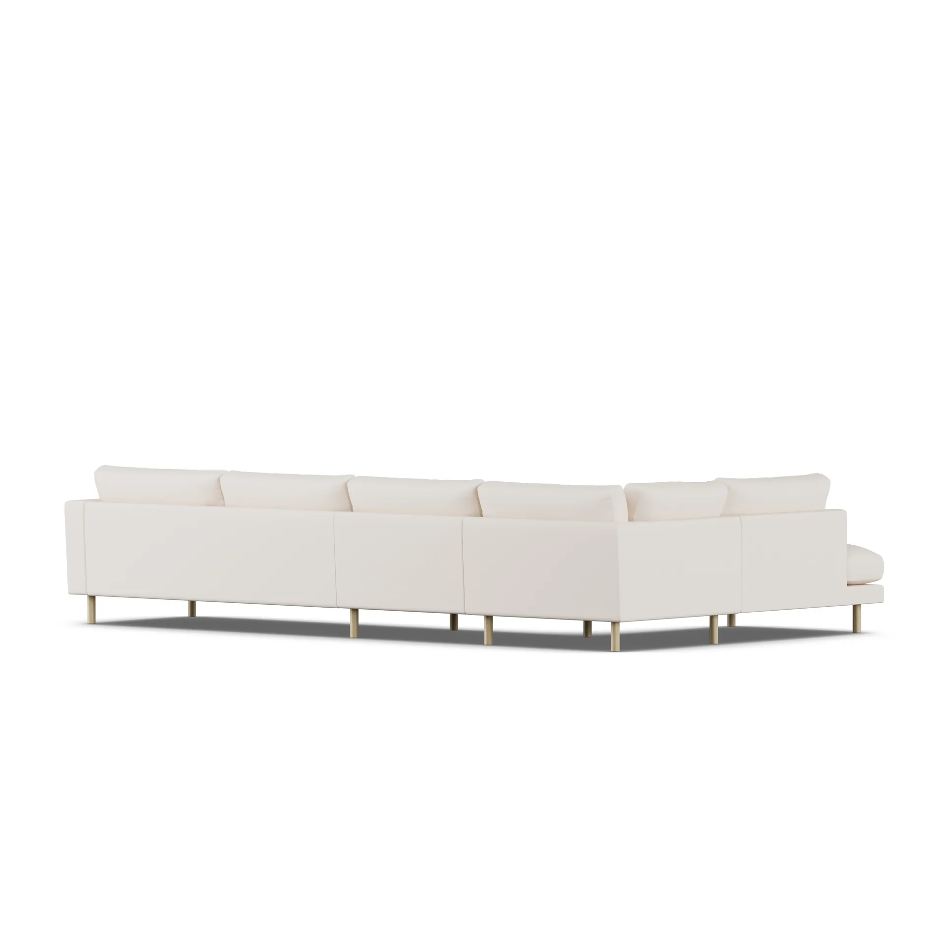 Bredhult sofa, Caleido Beige 9600-white-oiled oak, 4-seater B2 1898