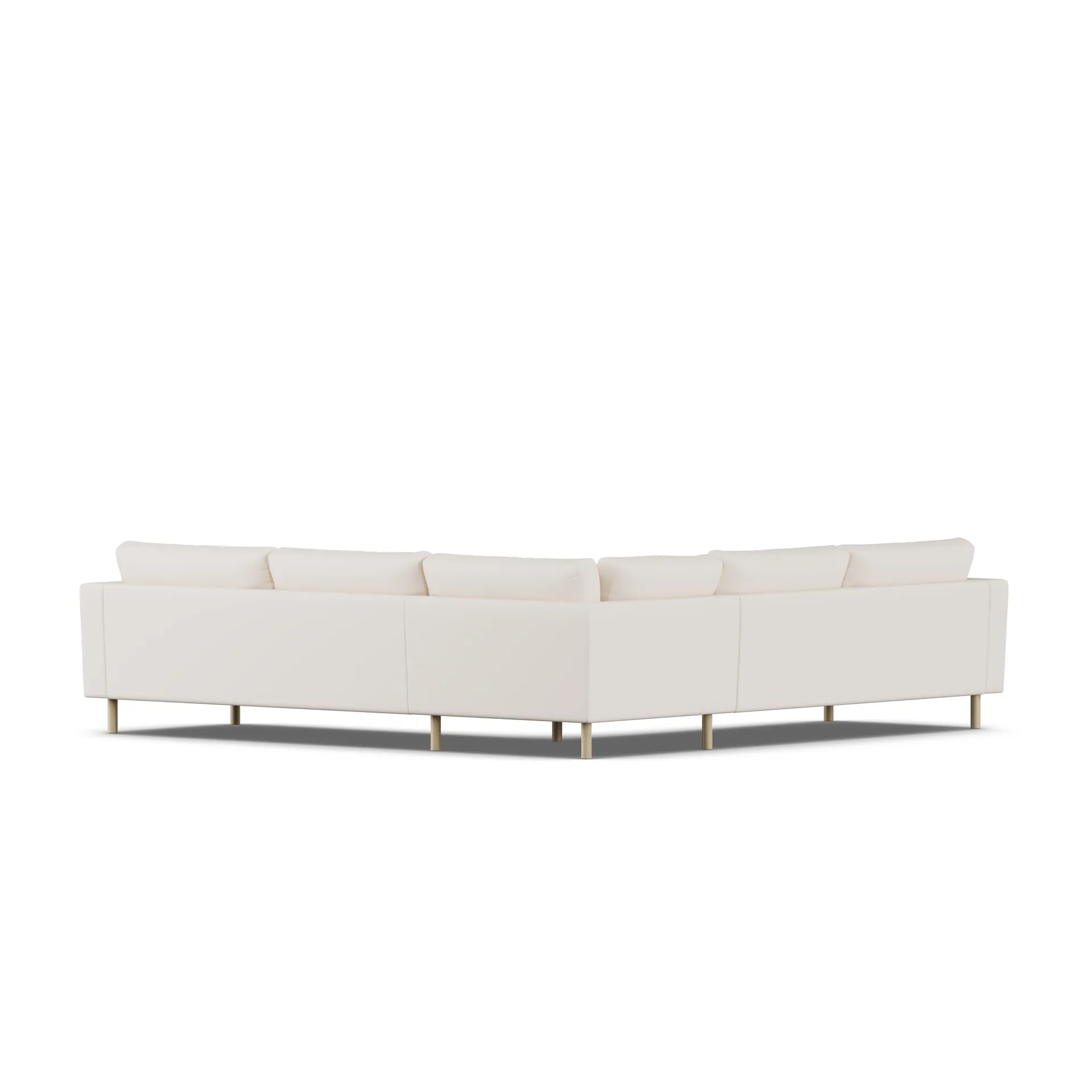 Bredhult sofa, Caleido Beige 9600-white-oiled oak, corner sofa F 1898