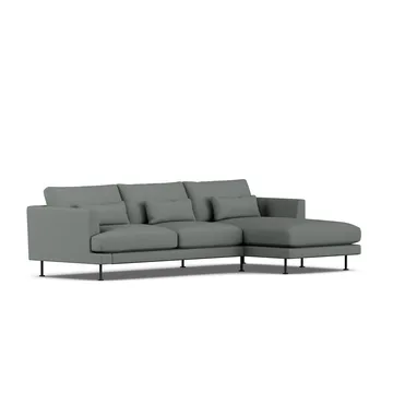 Bredhult sofa - Caleido Grey 1240-black steel, 2,5-seater C1 - 1898