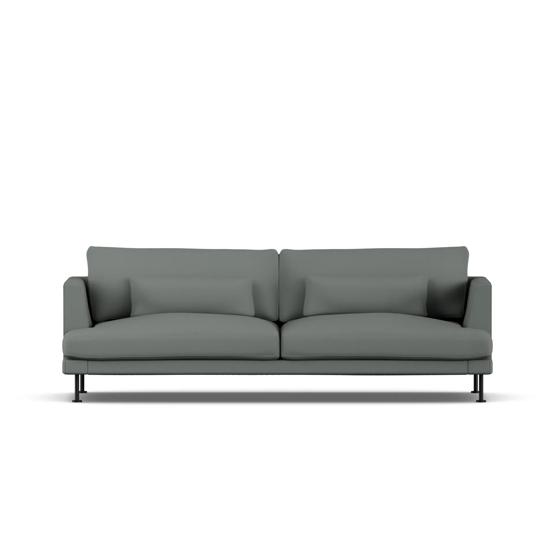 Bredhult sofa, Caleido Grey 1240-black steel, 3-seater 1898