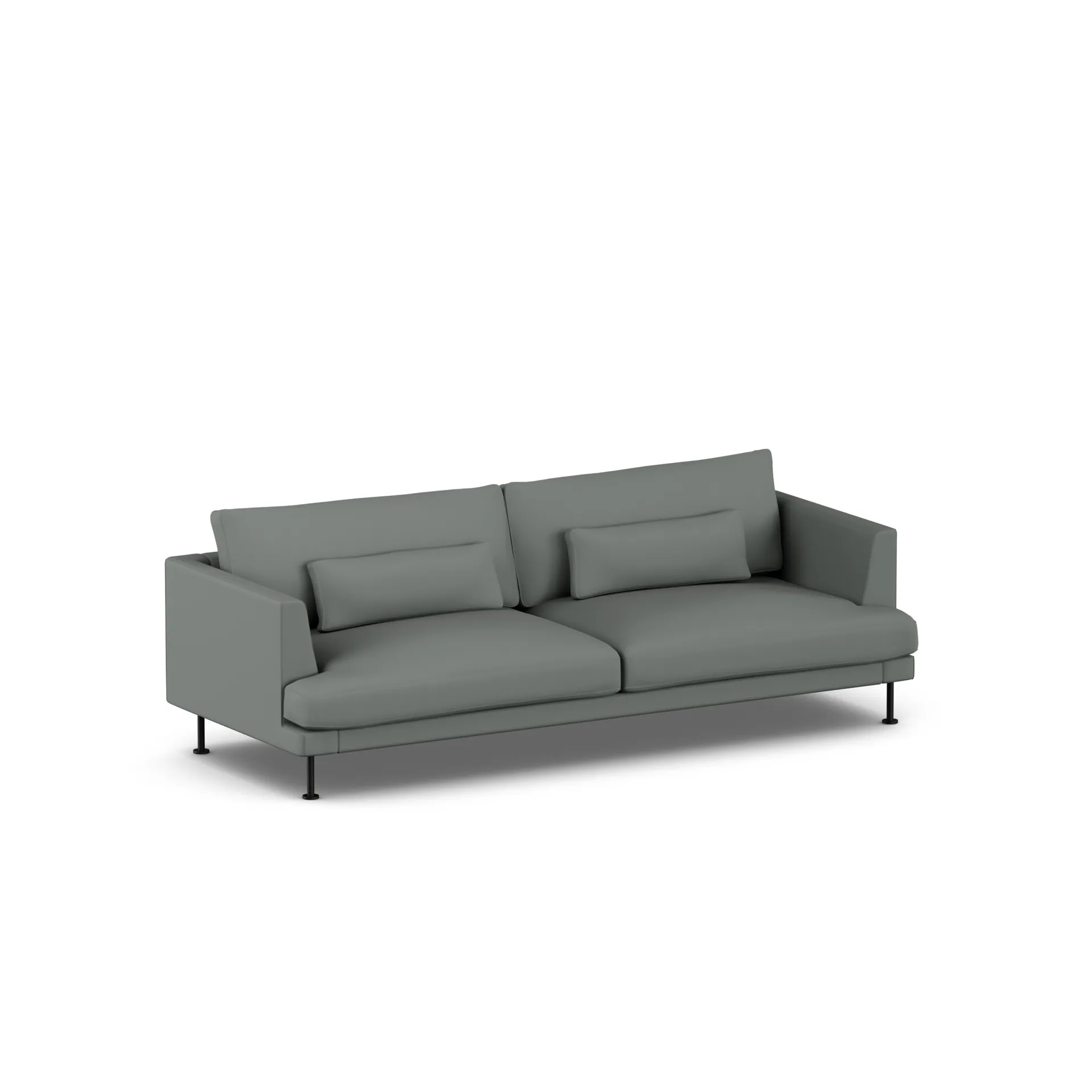 Bredhult sofa, Caleido Grey 1240-black steel, 3-seater 1898