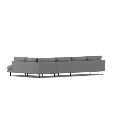 Bredhult sofa - Caleido Grey 1240-black steel, 4-seater B1 - 1898